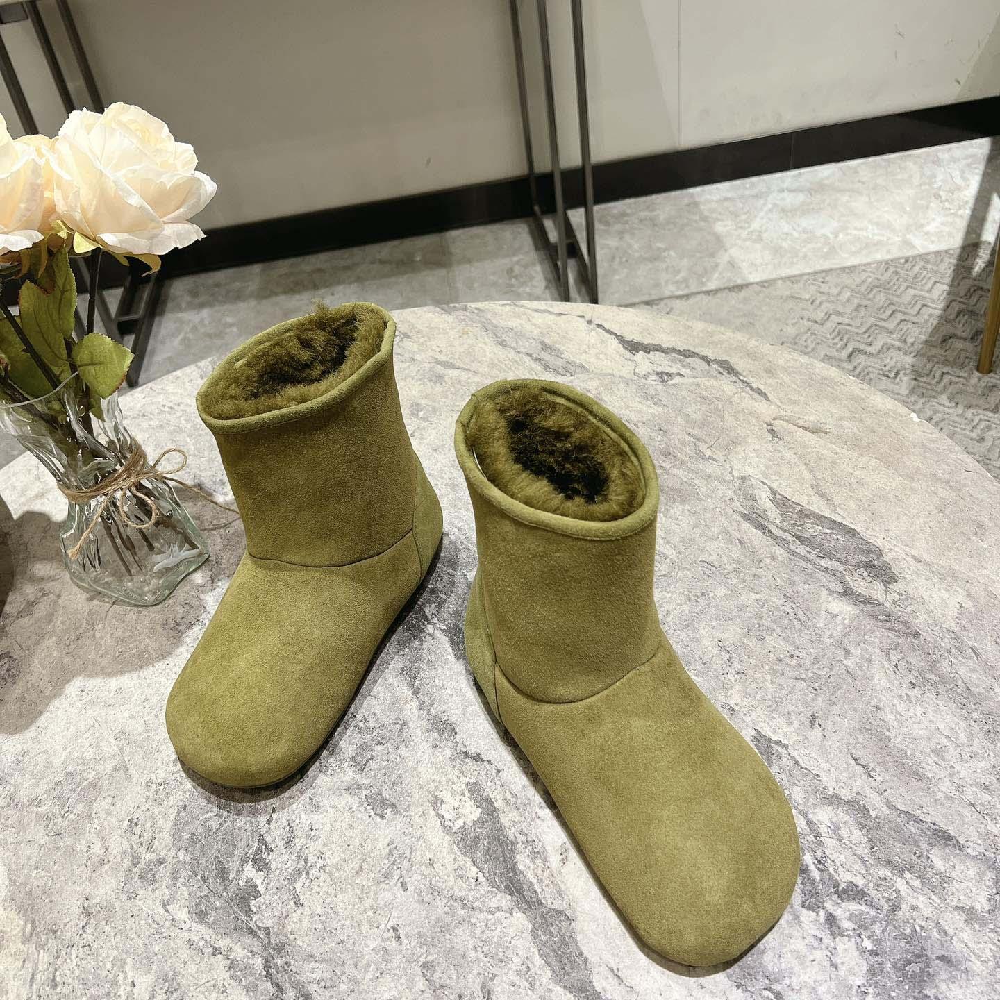 Loewe Lago Boot In Suede And Shearling - EUR FASHION