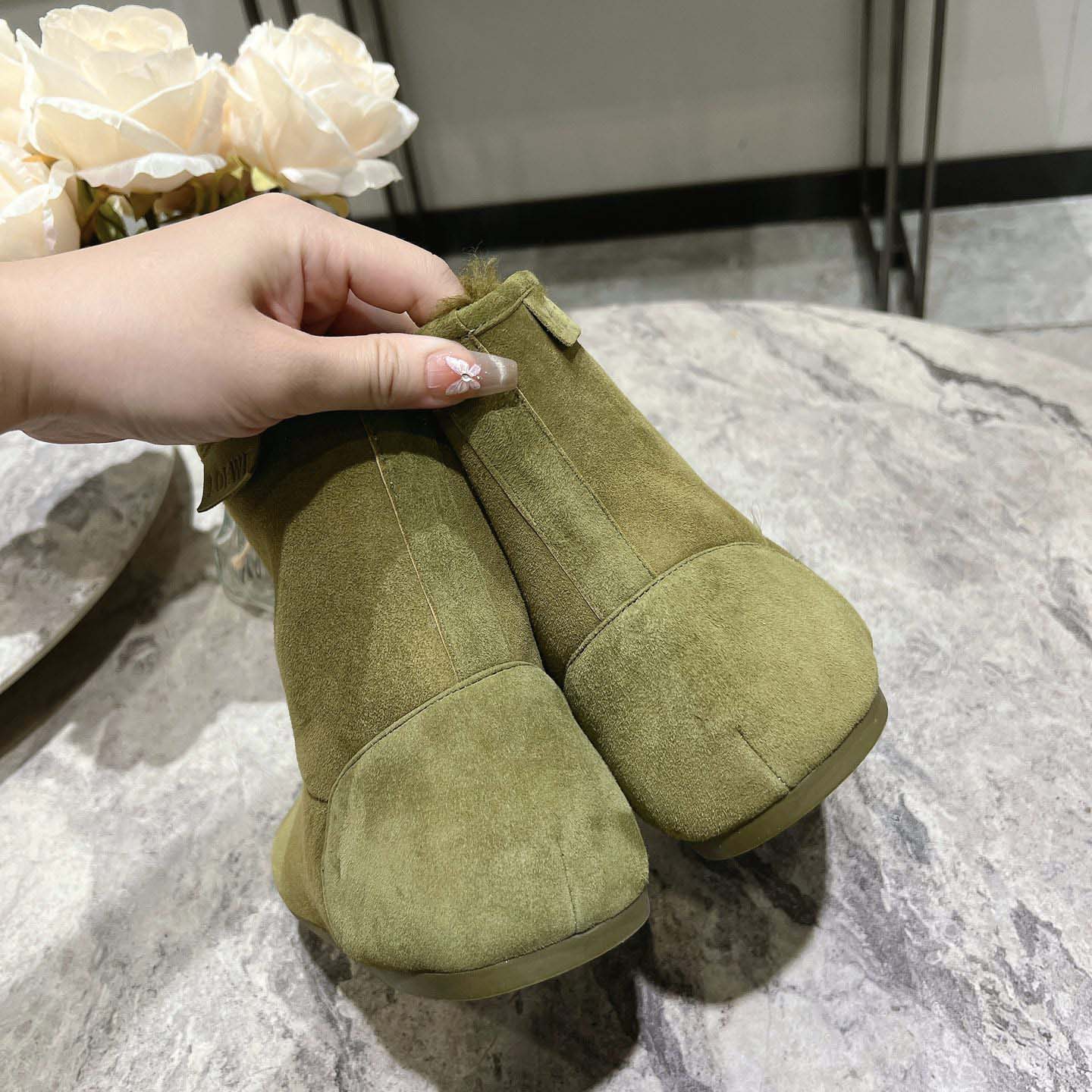 Loewe Lago Boot In Suede And Shearling - EUR FASHION