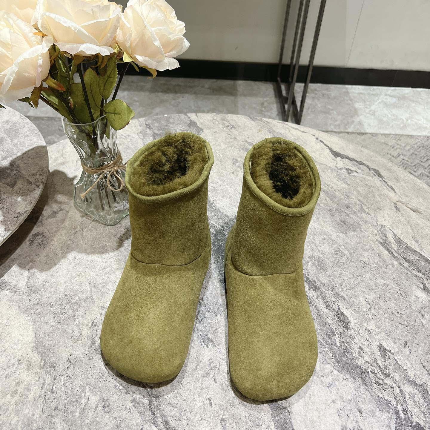 Loewe Lago Boot In Suede And Shearling - EUR FASHION