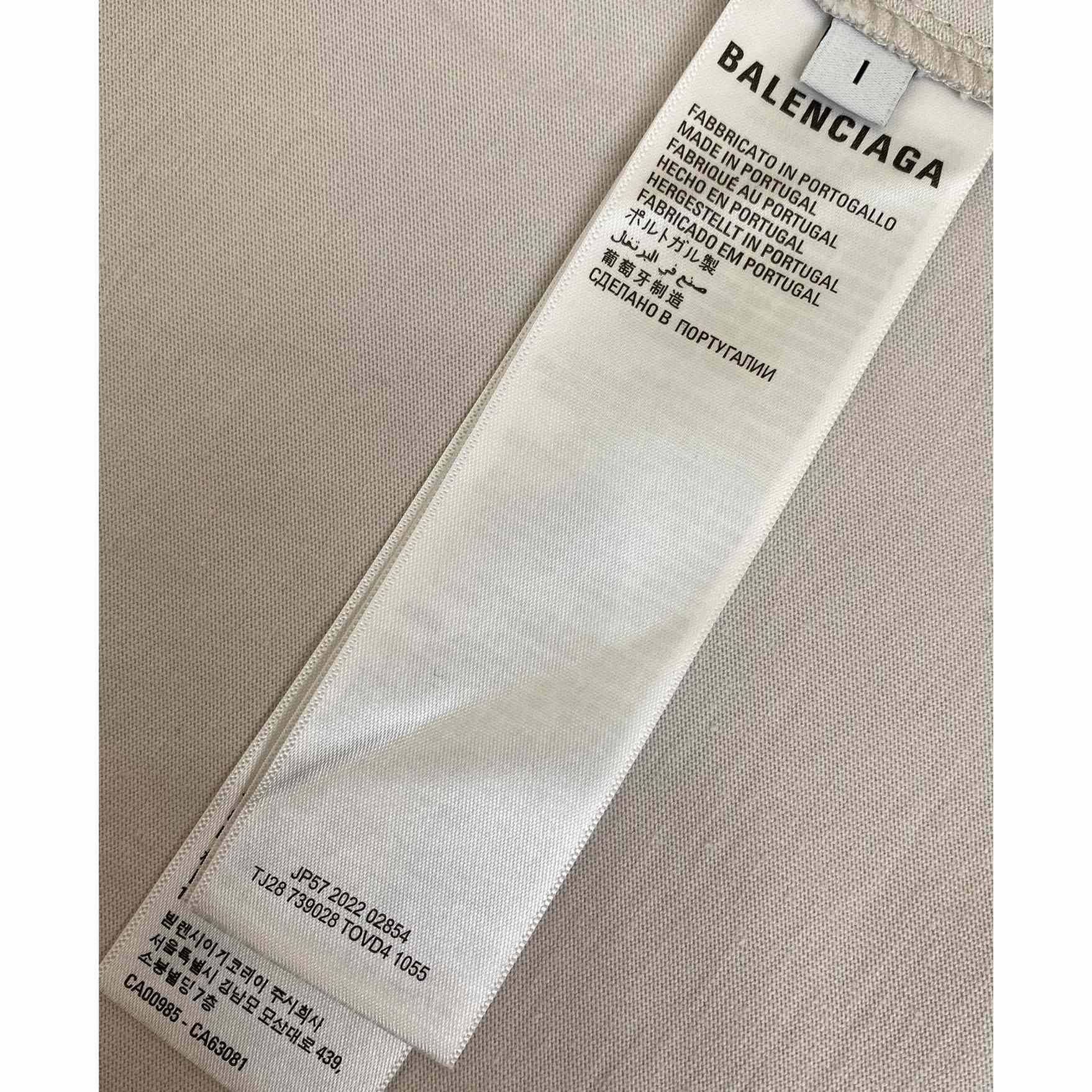 Balenciaga 3B Liquefied T-Shirt Oversized in Dirty White - EUR FASHION