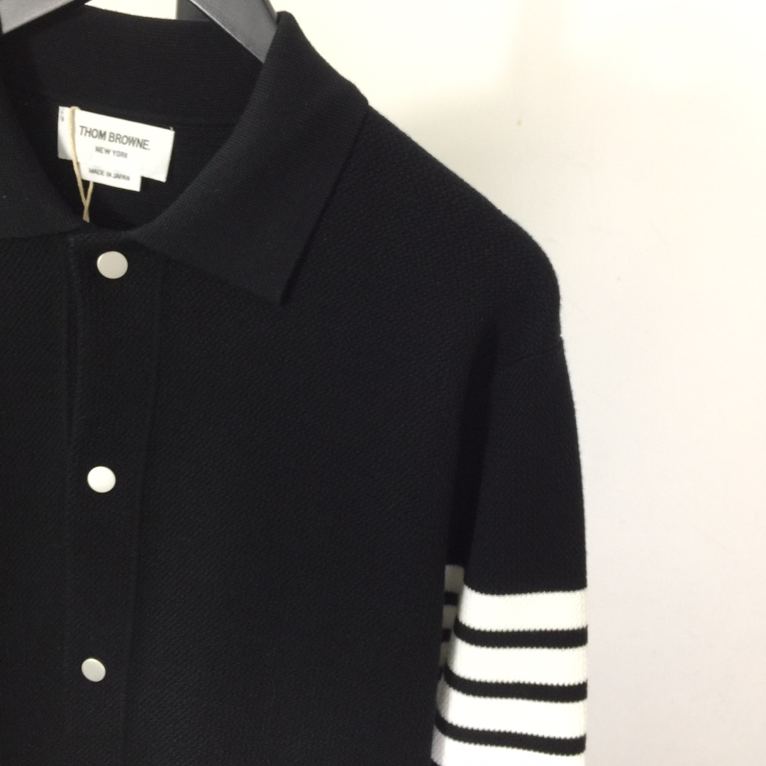 Thom Browne 4-Bar Knit Cardigan - EUR FASHION