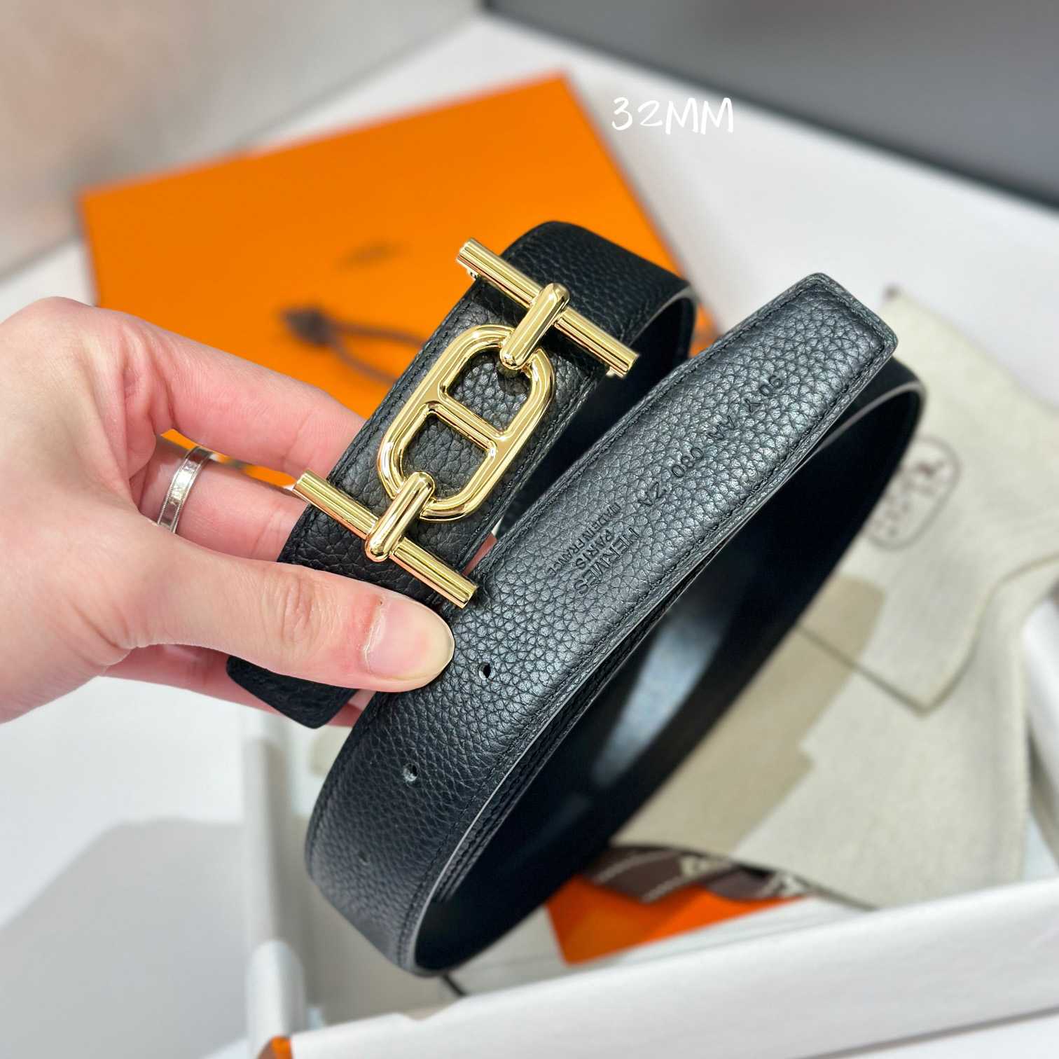 Hermes Ancre Buckle & Reversible Leather Strap 32mm - EUR FASHION