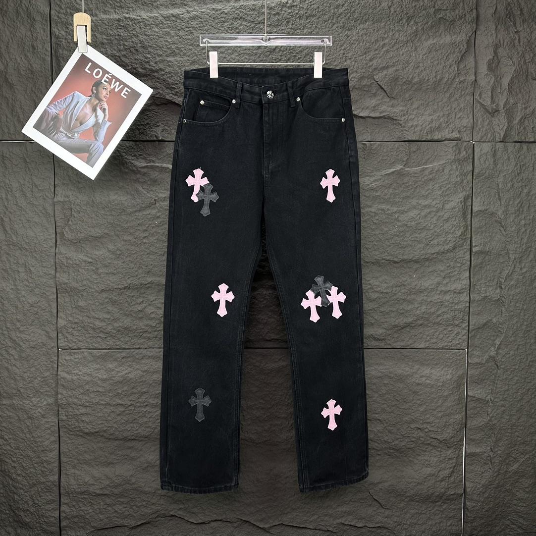 Chrome Hearts Straight Leg Jeans - EUR FASHION