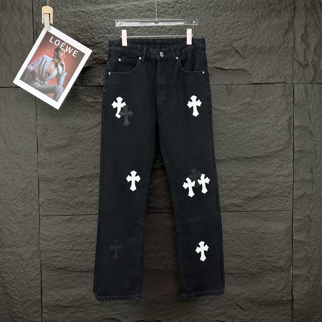 Chrome Hearts Straight Leg Jeans - EUR FASHION