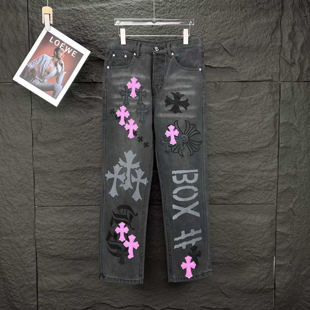 Chrome Hearts Straight Leg Jeans - EUR FASHION