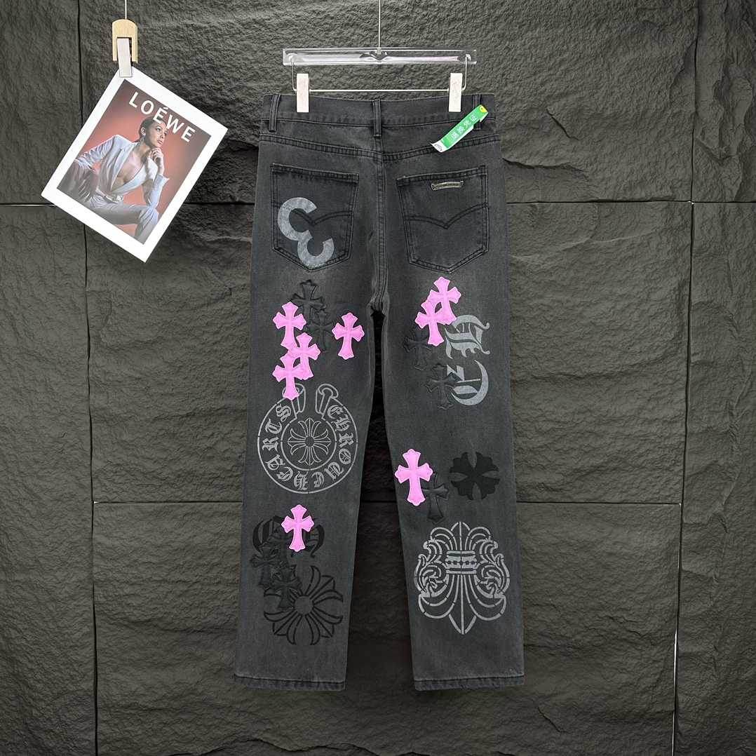 Chrome Hearts Straight Leg Jeans - EUR FASHION