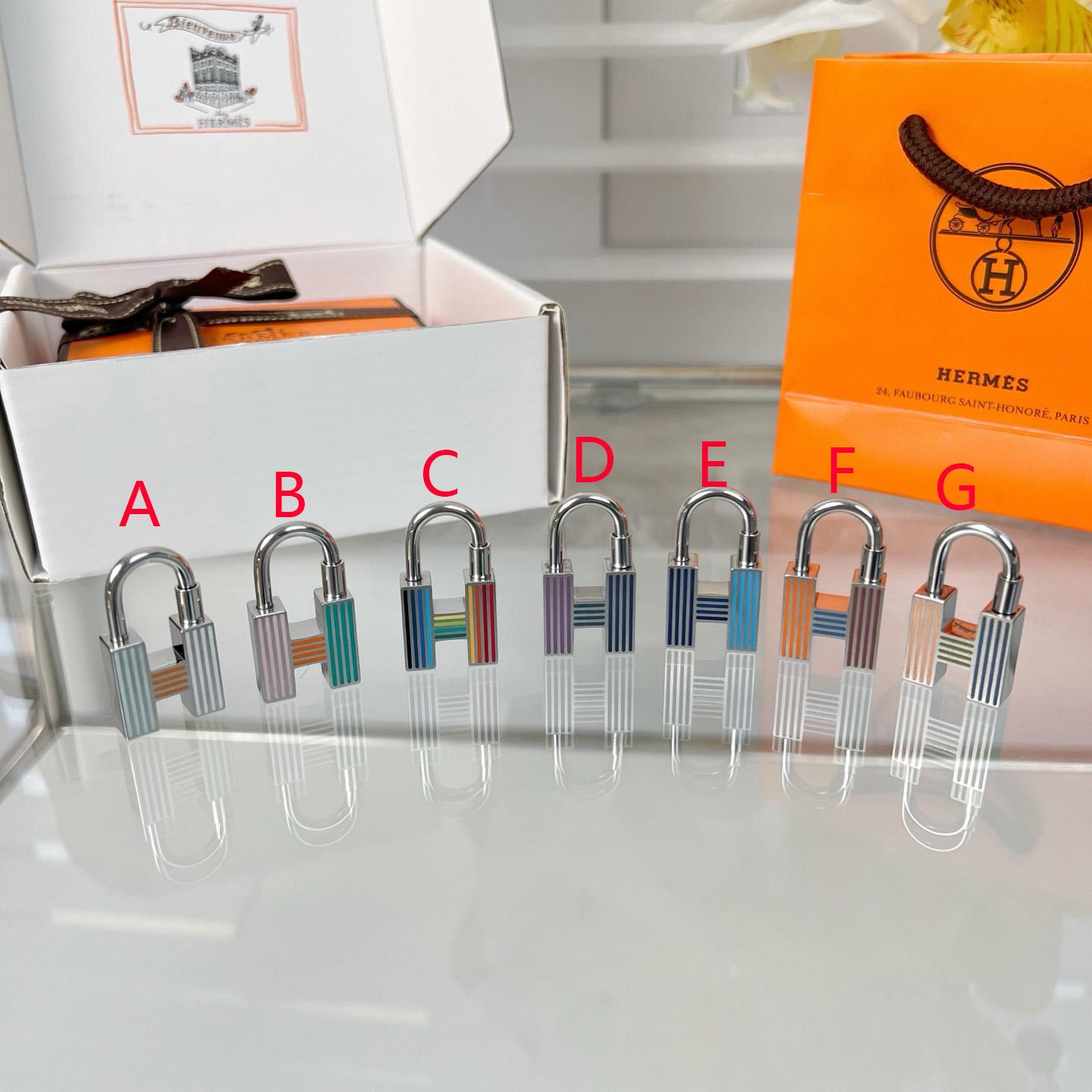 Hermes Cadenas Quizz Rainbow Key Ring - EUR FASHION