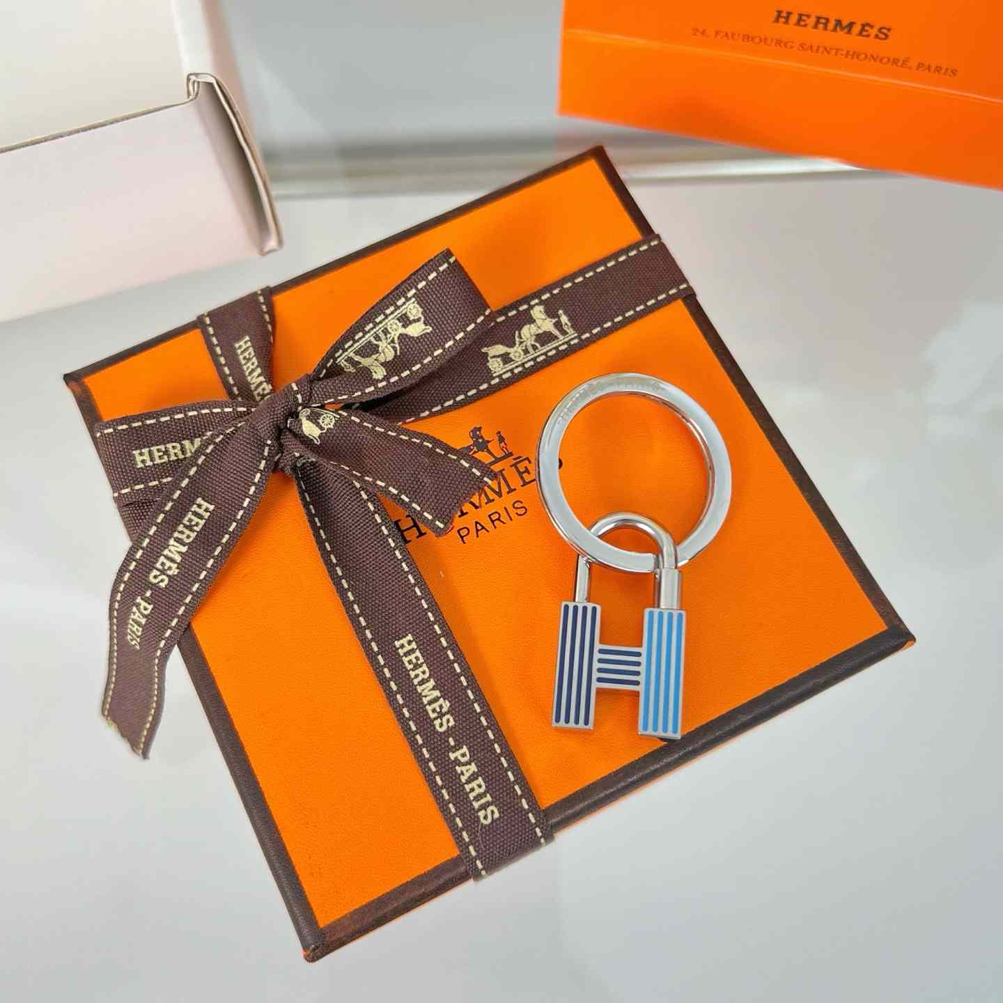 Hermes Cadenas Quizz Rainbow Key Ring - EUR FASHION