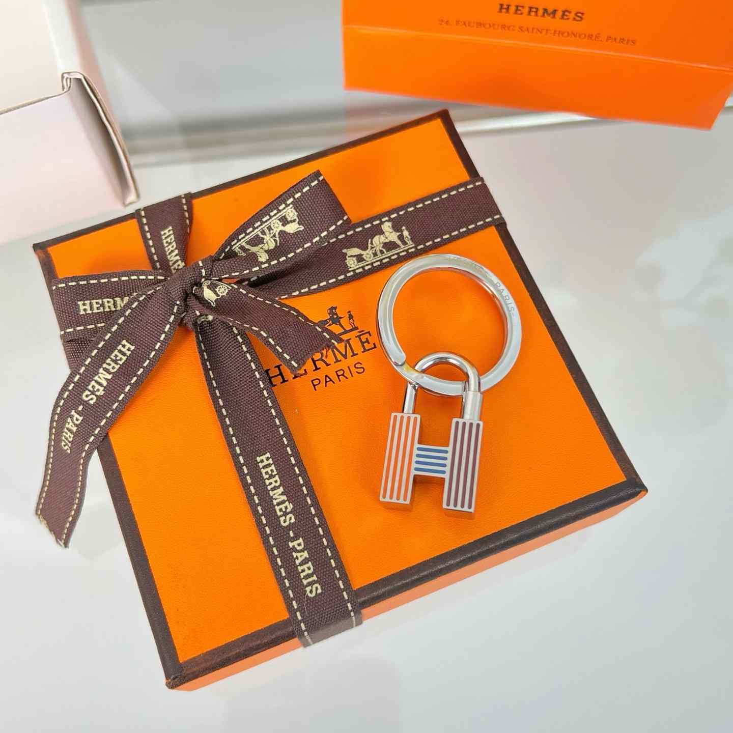 Hermes Cadenas Quizz Rainbow Key Ring - EUR FASHION