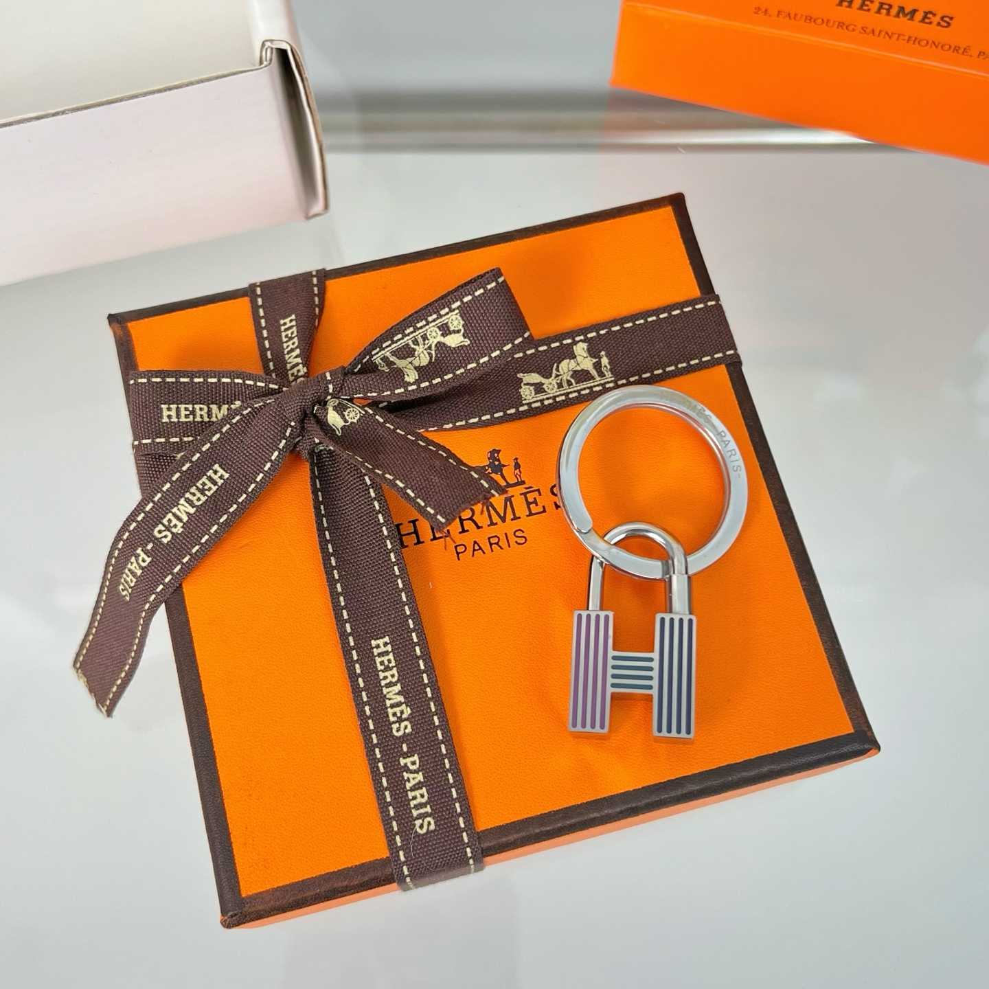 Hermes Cadenas Quizz Rainbow Key Ring - EUR FASHION