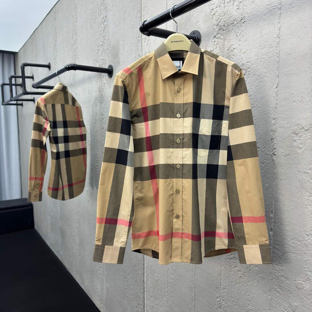 Burberry Check Cotton Shirt In Archive Beige - EUR FASHION