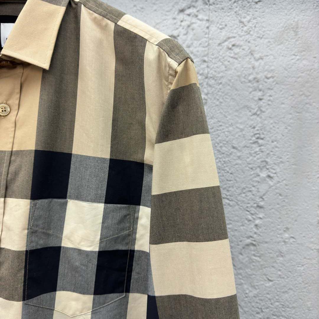 Burberry Check Cotton Shirt In Archive Beige - EUR FASHION