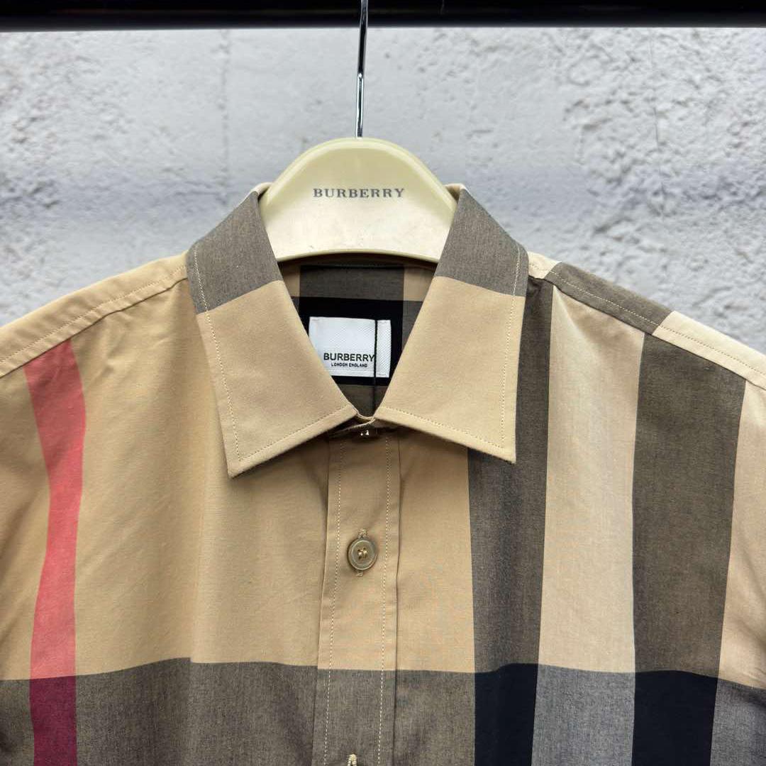 Burberry Check Cotton Shirt In Archive Beige - EUR FASHION