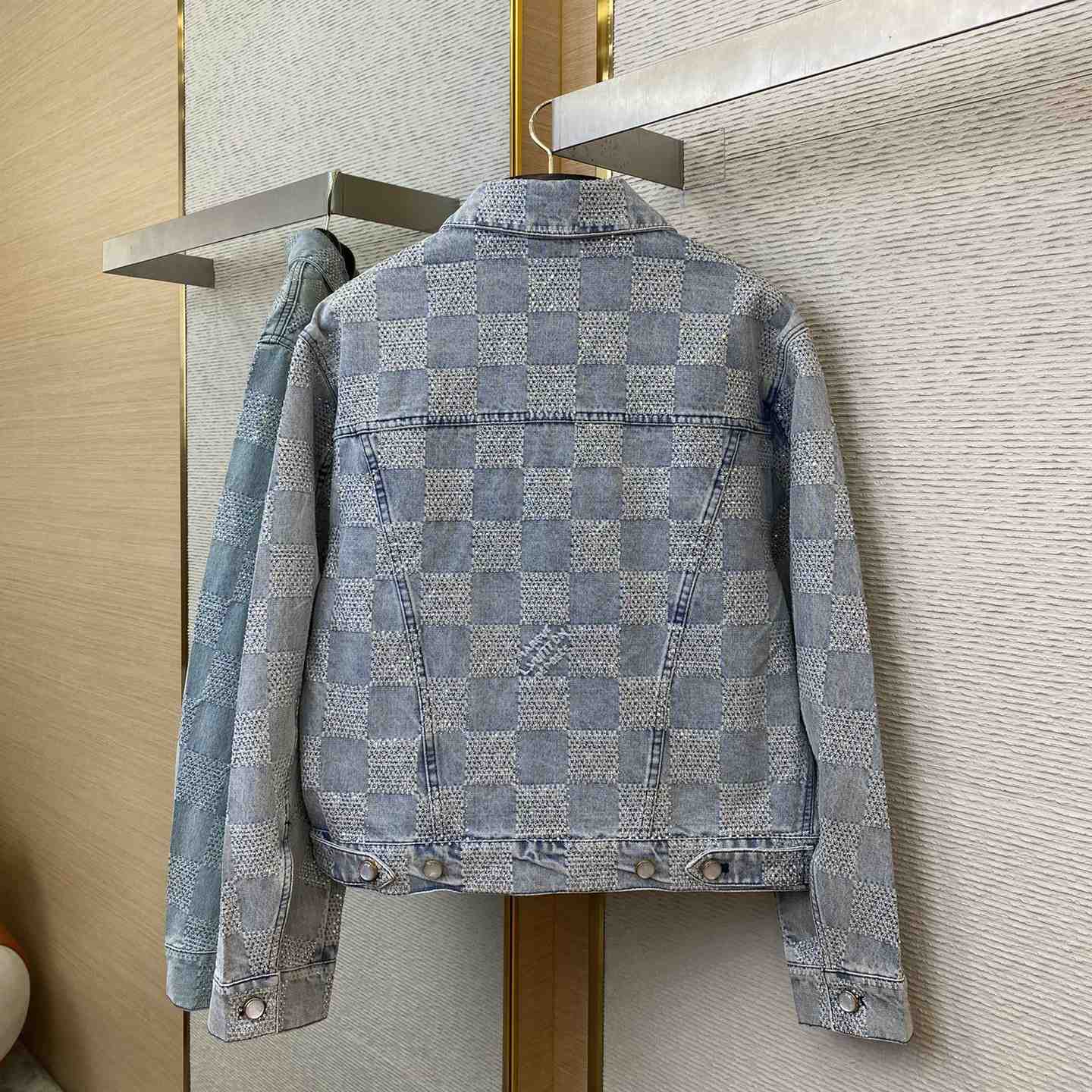 Louis Vuitton Damier Denim Jacket With Crystal - EUR FASHION