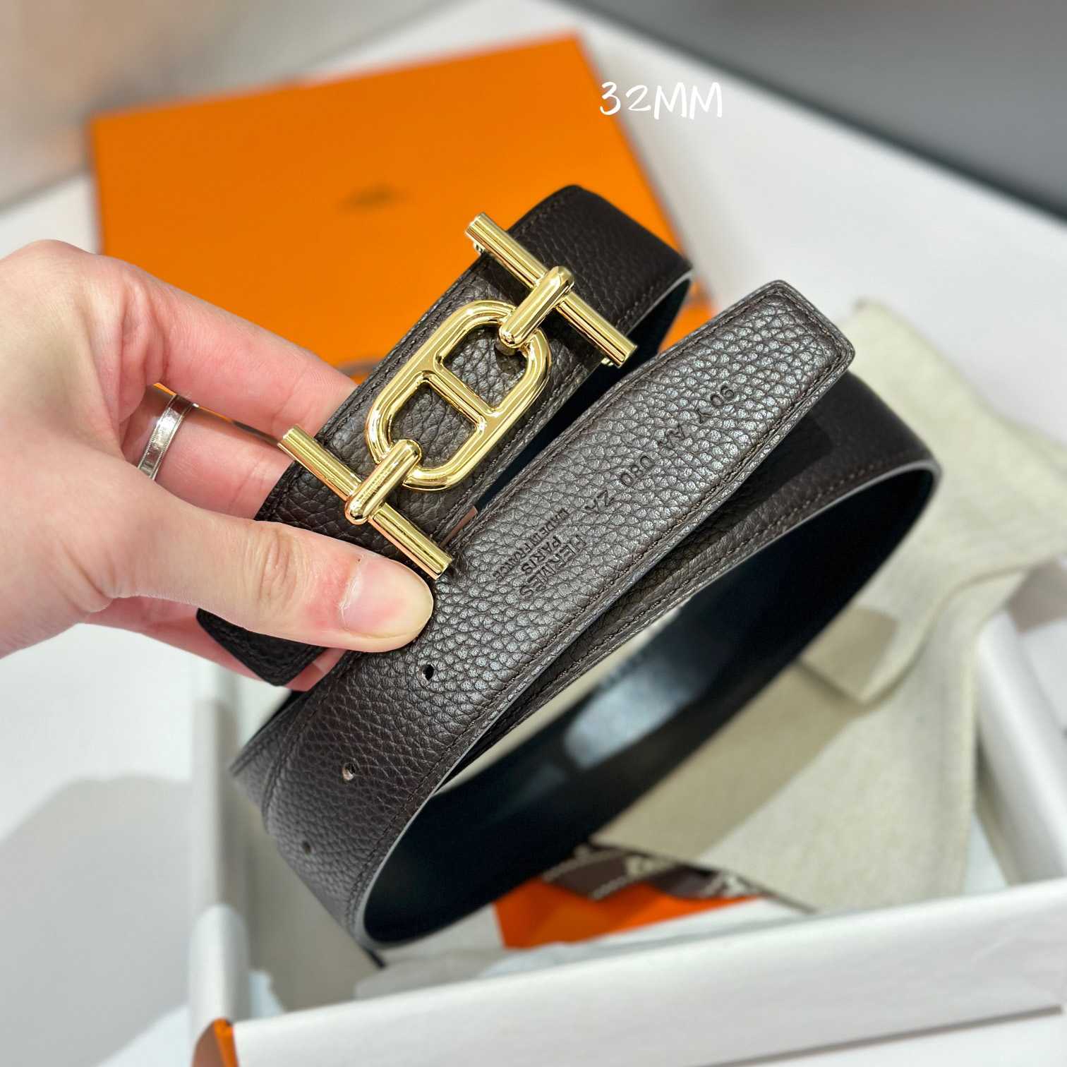 Hermes Ancre Buckle & Reversible Leather Strap 32mm - EUR FASHION