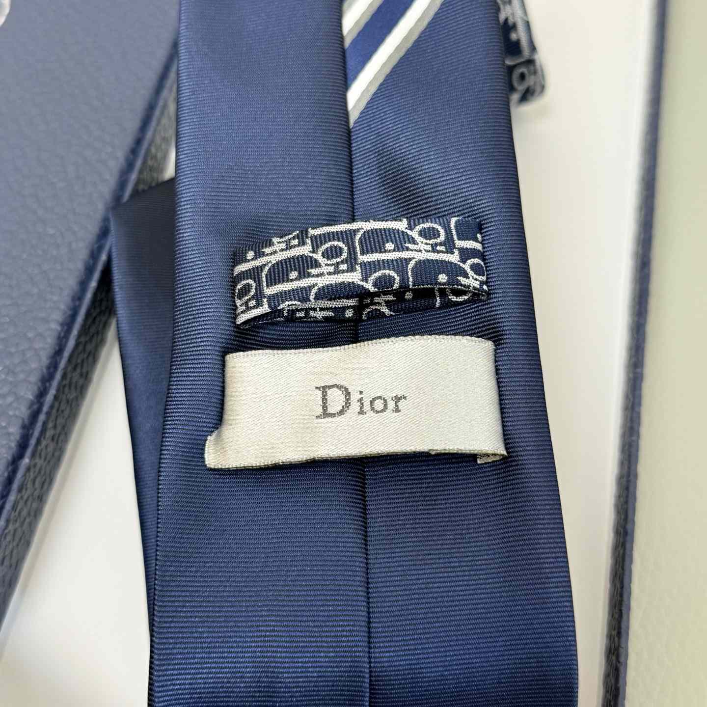 Dior Striped Dior Oblique Tie - EUR FASHION