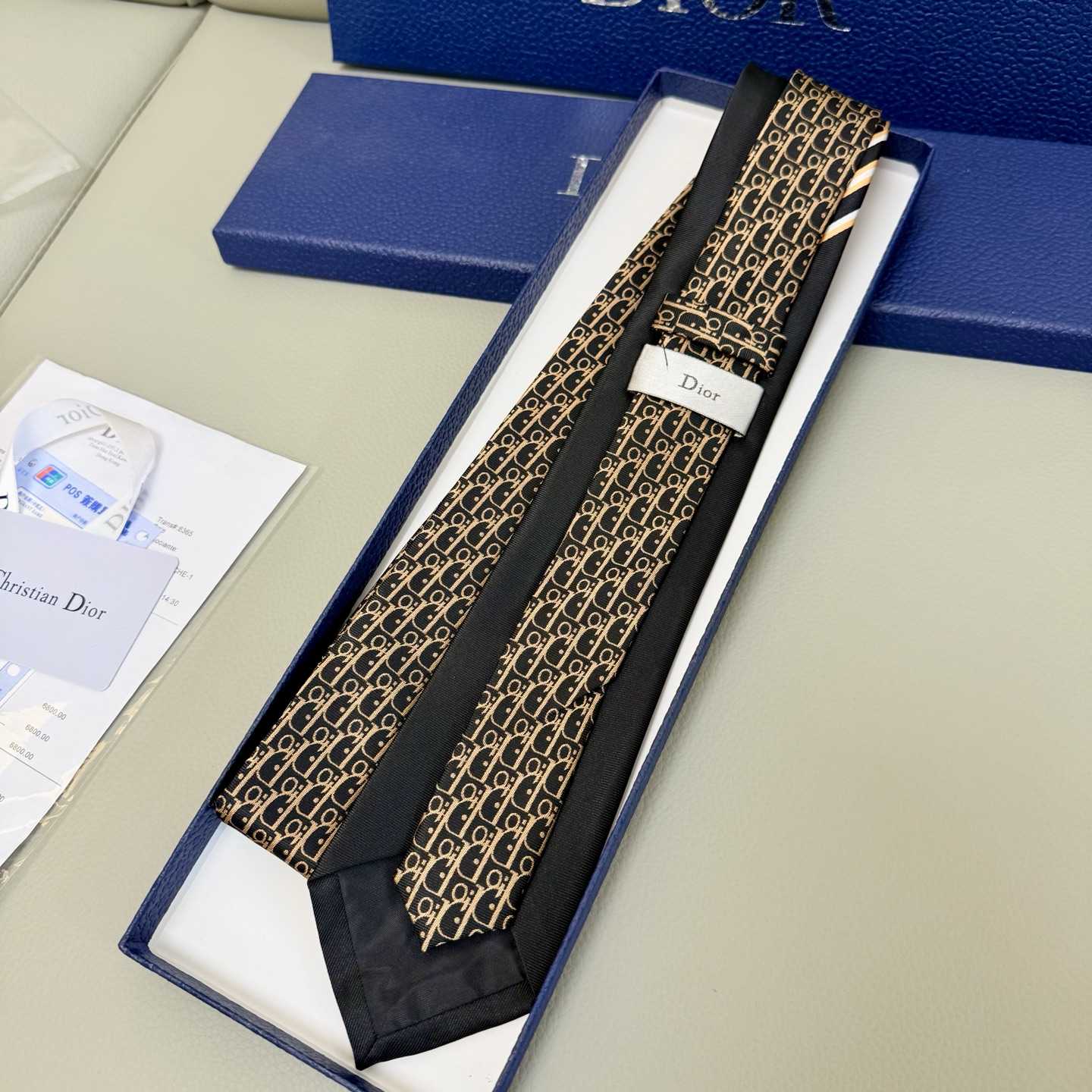 Dior Striped Dior Oblique Tie - EUR FASHION