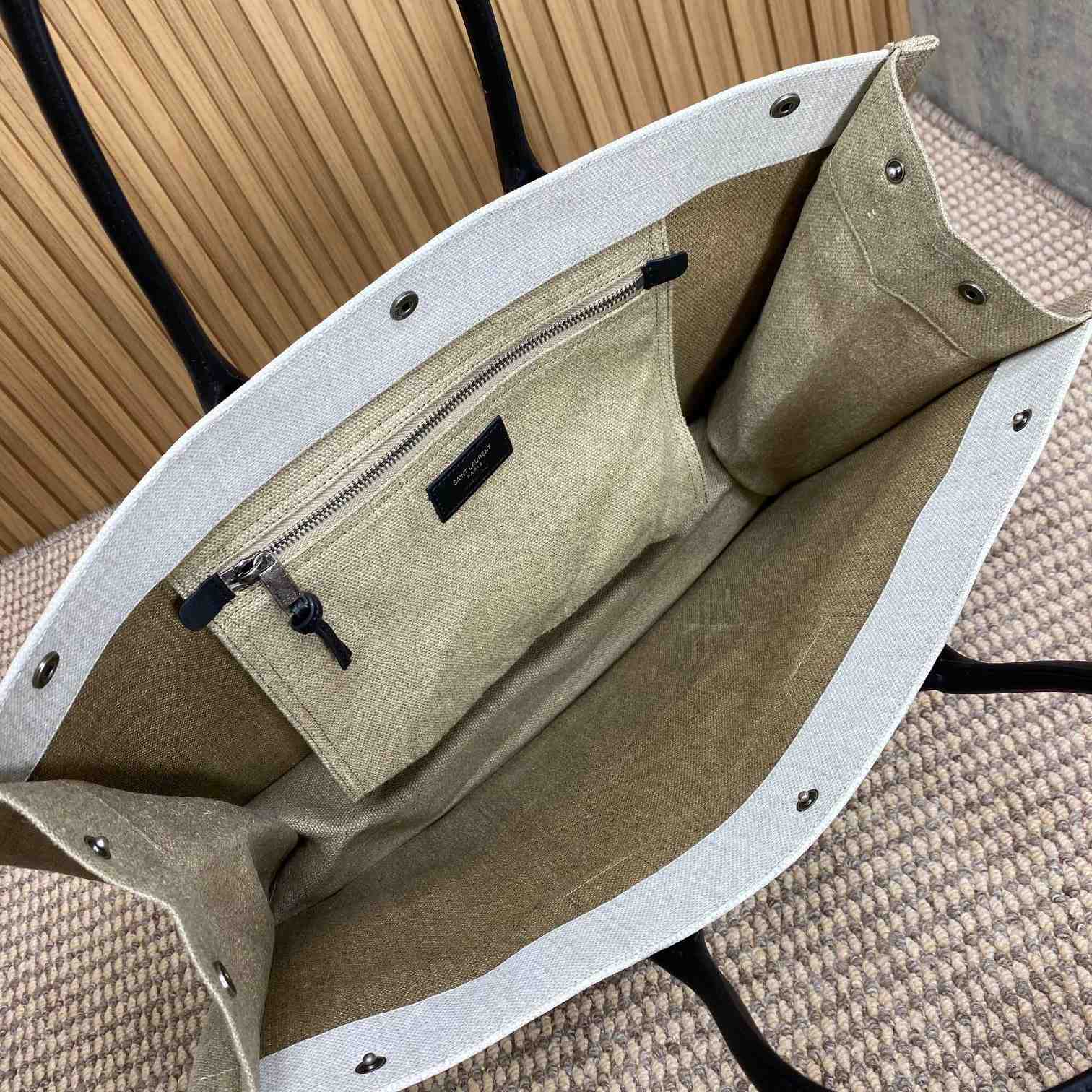 Saint Laurent Rive Gauche Tote In Canvas - EUR FASHION