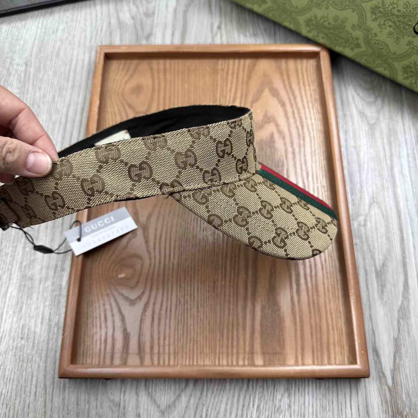 Gucci Original GG Canvas Visor With Web - EUR FASHION