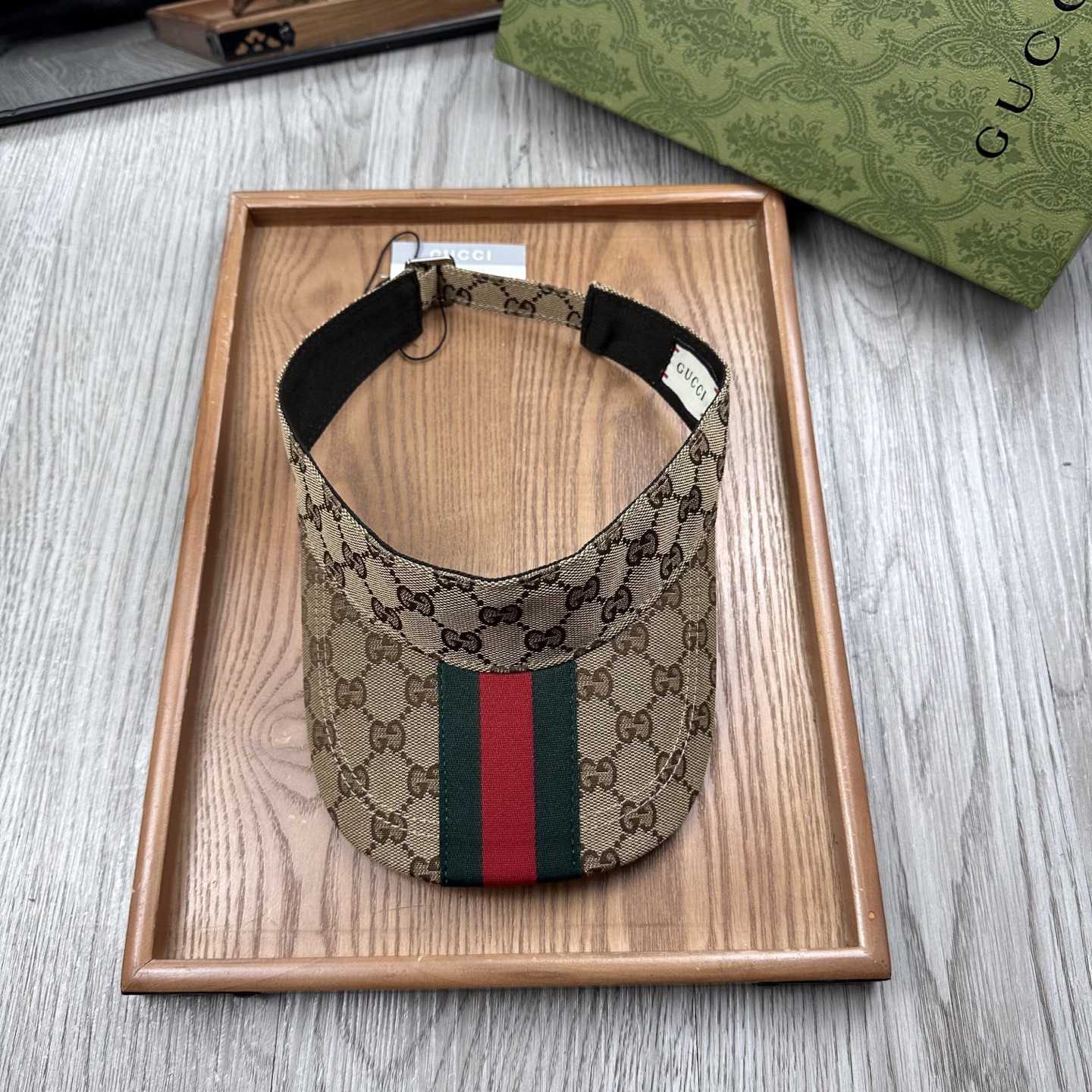 Gucci Original GG Canvas Visor With Web - EUR FASHION