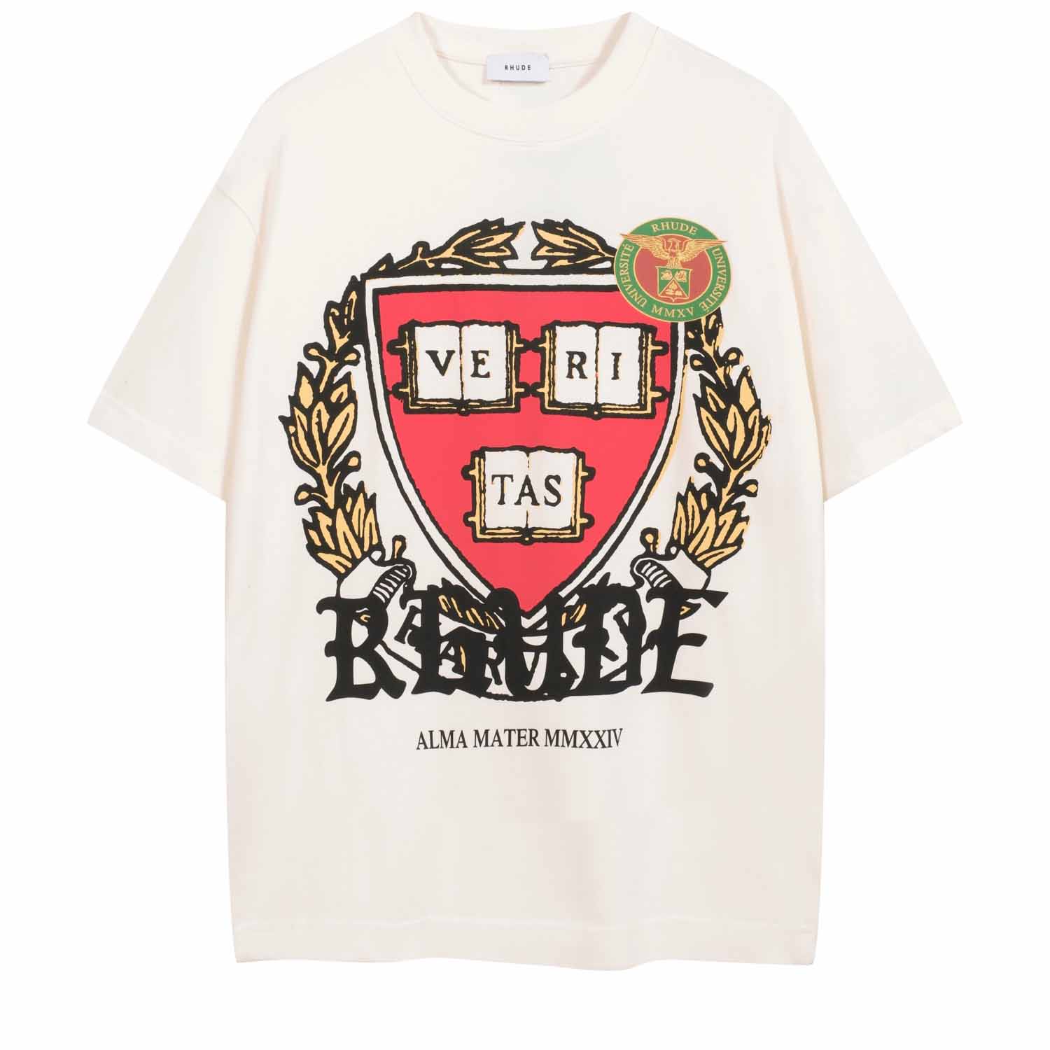 Rhude Runway Plaque T-Shirt 'Vintage White'  - EUR FASHION