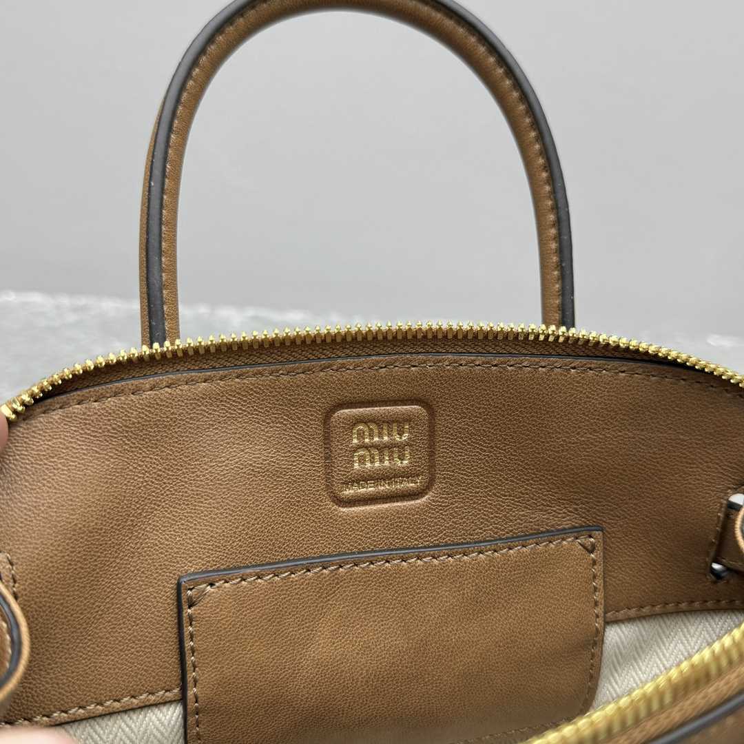 Miu Miu Aventure Leather Tote Bag (21x 8x 13cm) - EUR FASHION