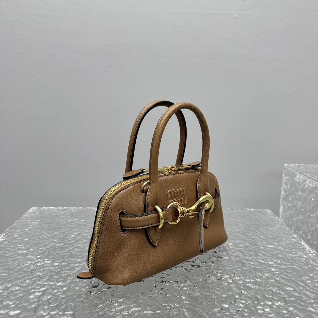 Miu Miu Aventure Leather Tote Bag (21x 8x 13cm) - EUR FASHION