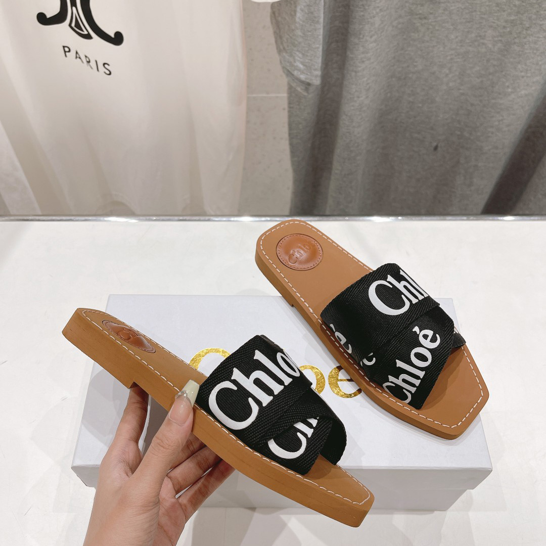 Chloe Woody Cloth Mules - EUR FASHION