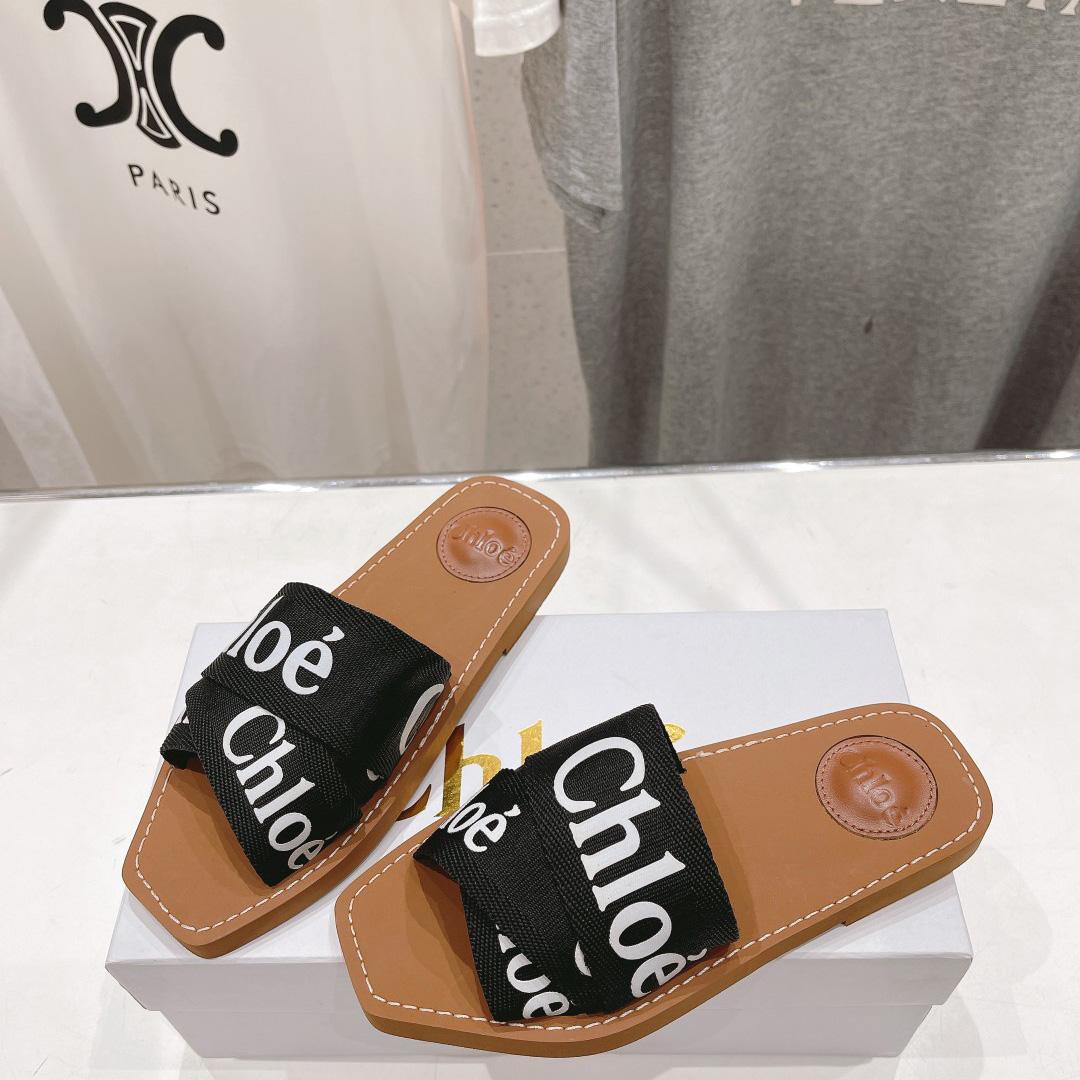 Chloe Woody Cloth Mules - EUR FASHION