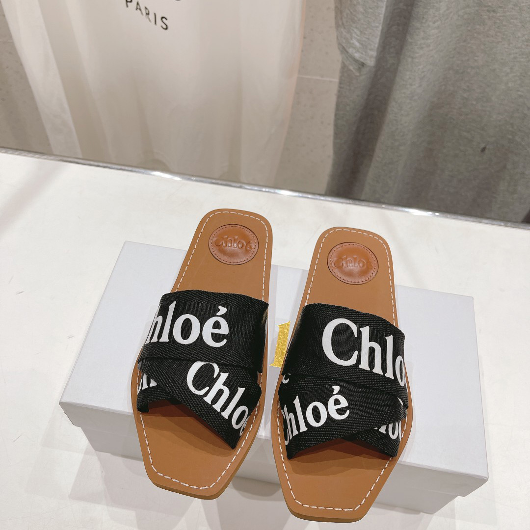 Chloe Woody Cloth Mules - EUR FASHION