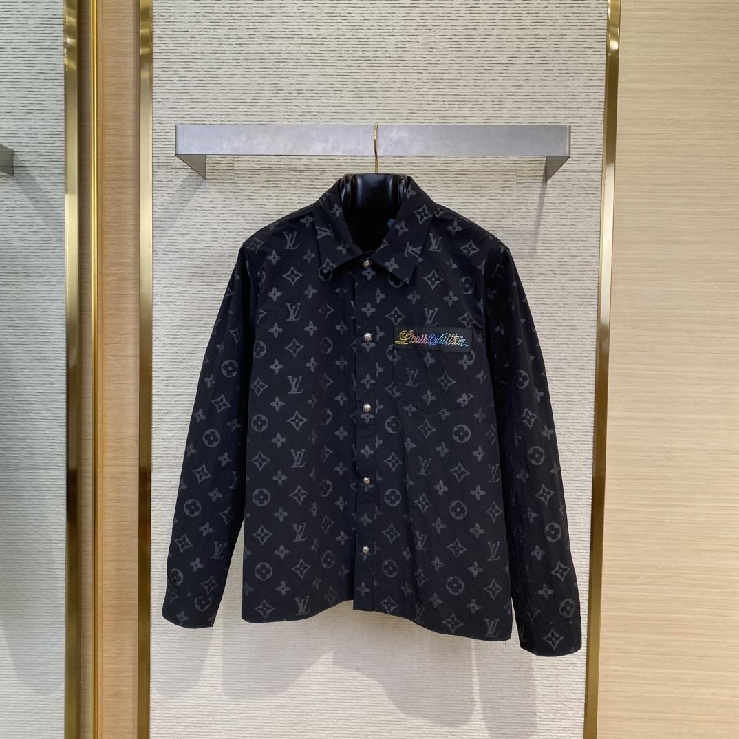 Louis Vuitton Monogram Moire Jacquard Silk Overshirt   1AGTGR - EUR FASHION