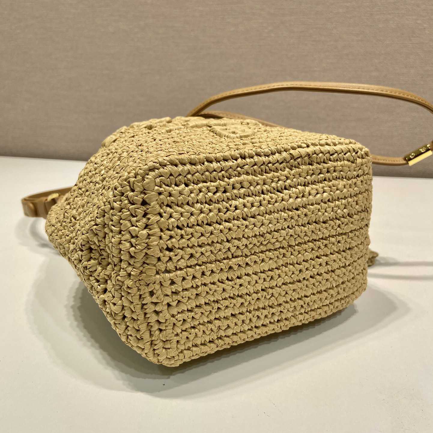 Prada Crochet And Leather Mini-bucket Bag - EUR FASHION