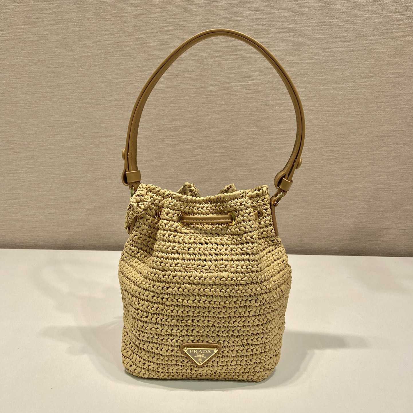 Prada Crochet And Leather Mini-bucket Bag - EUR FASHION
