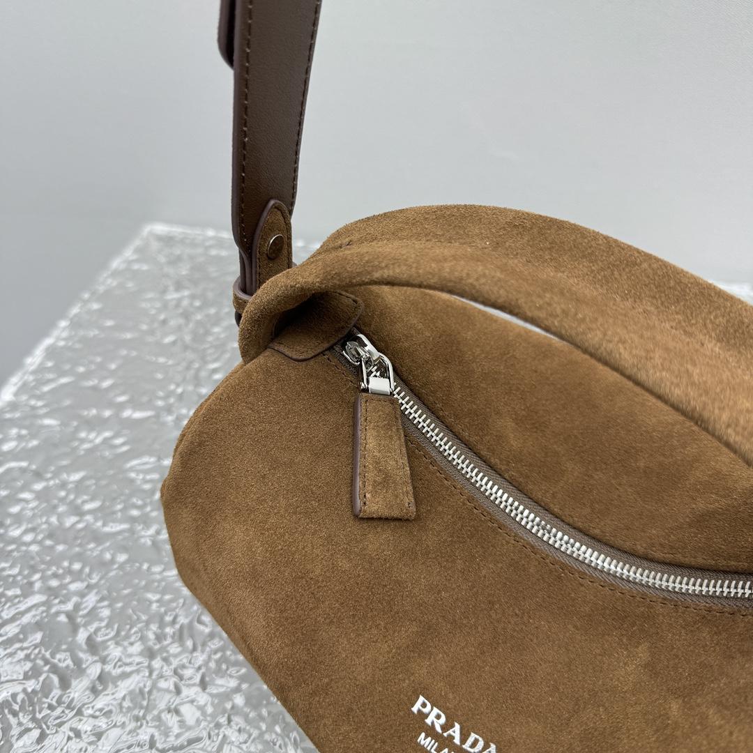 Prada Suede Shoulder Bag - EUR FASHION