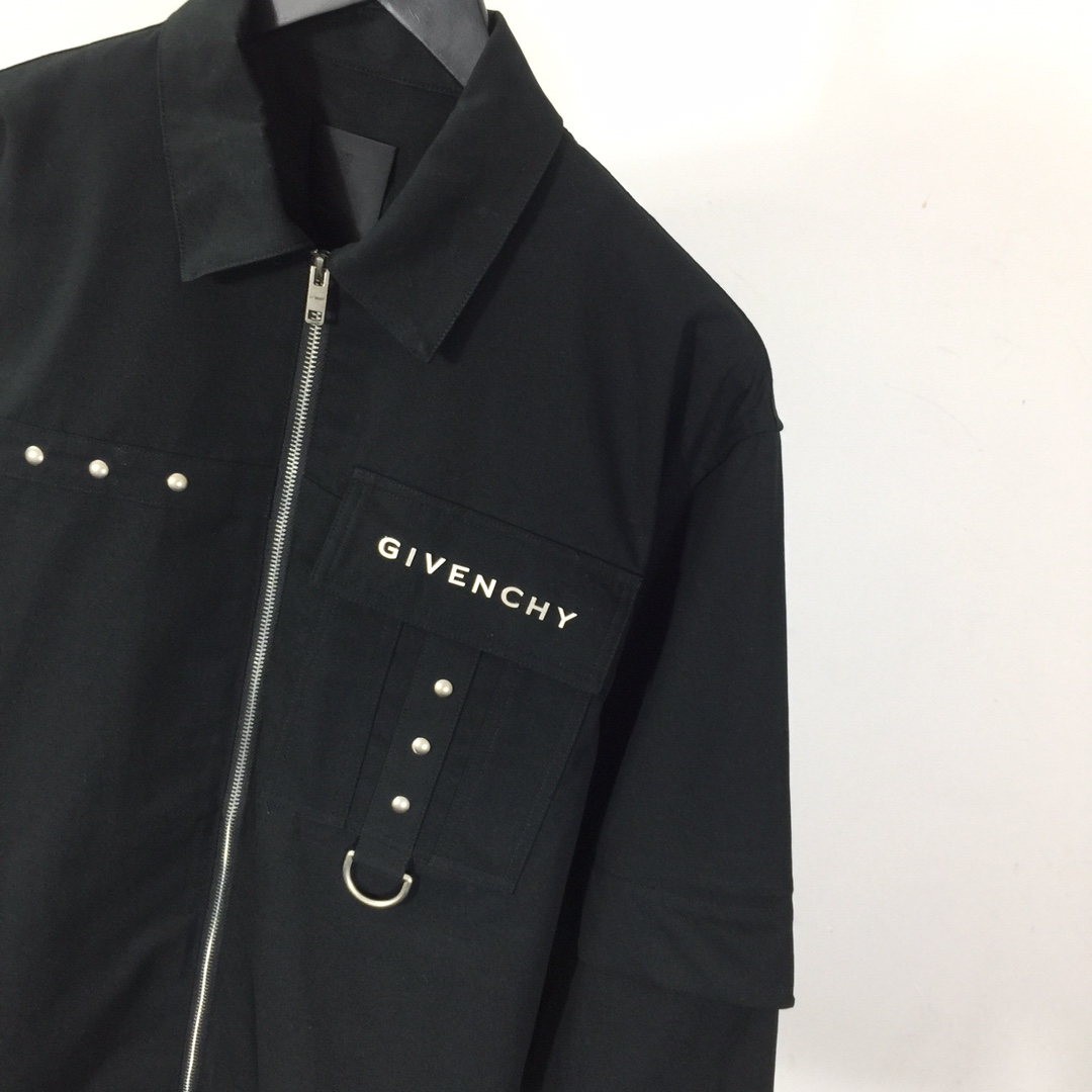 Givenchy Zip-up Cotton Shirt - EUR FASHION