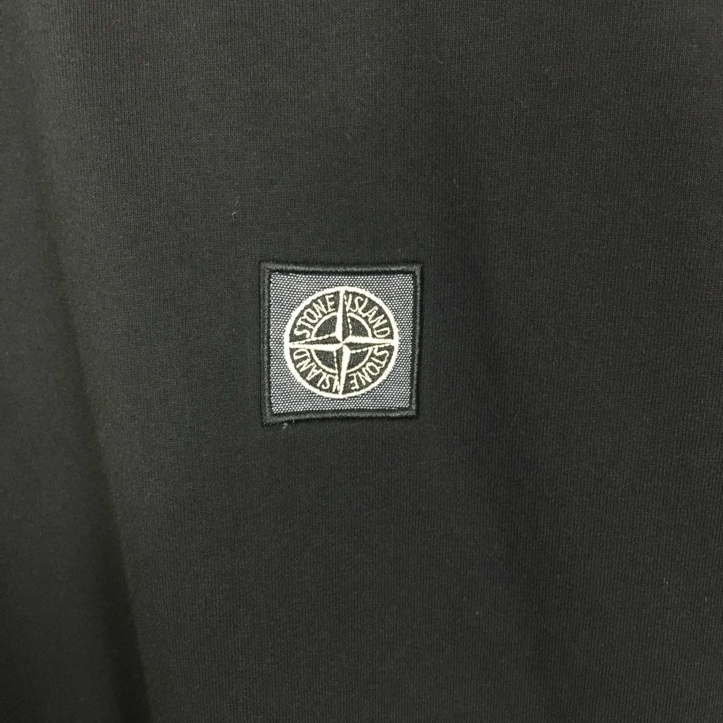 Stone Island Black 2100237 Organic Cotton Jersey 'Fissato' Effect - EUR FASHION