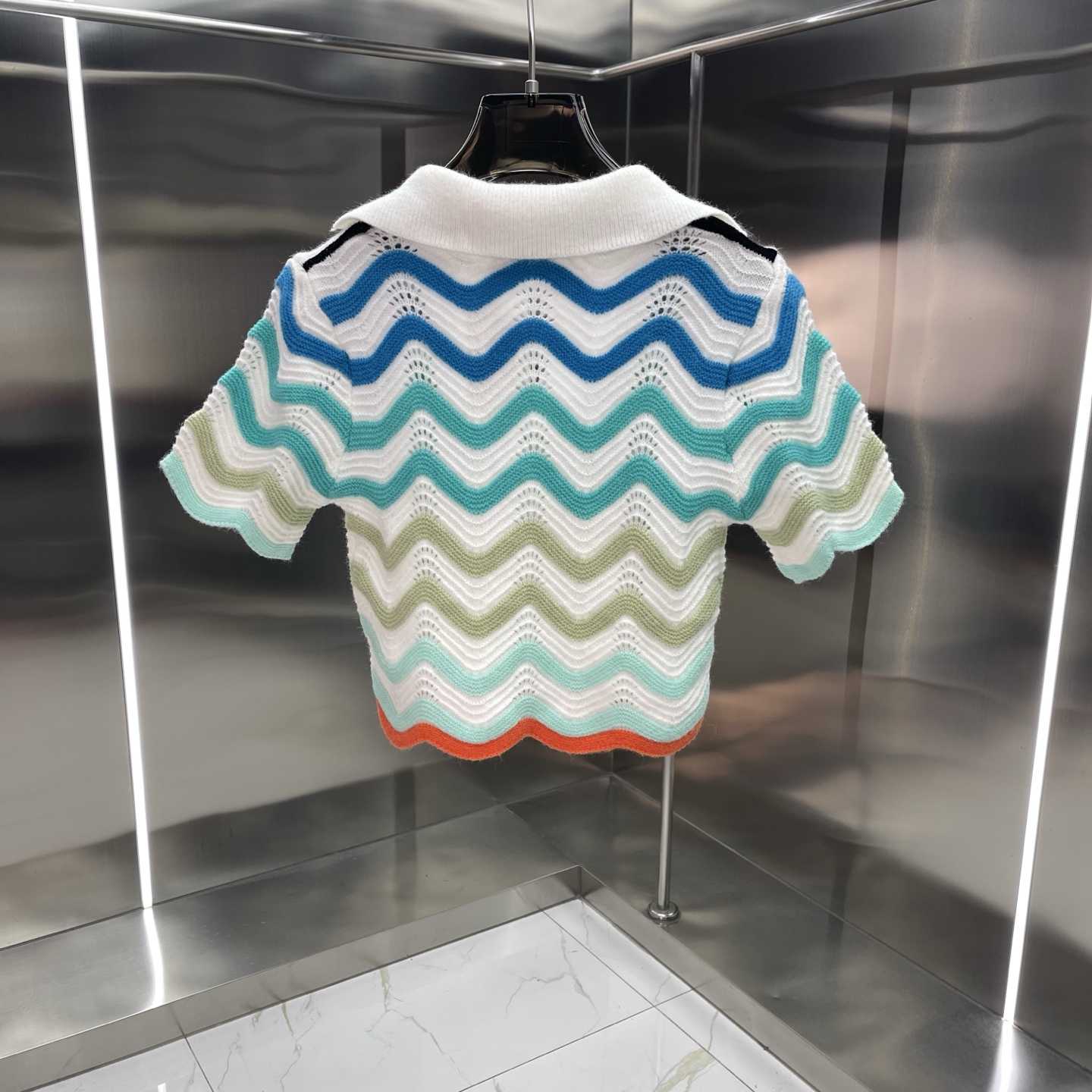 Casablanca Gradient Wave Crochet Top And Short Skirt - EUR FASHION