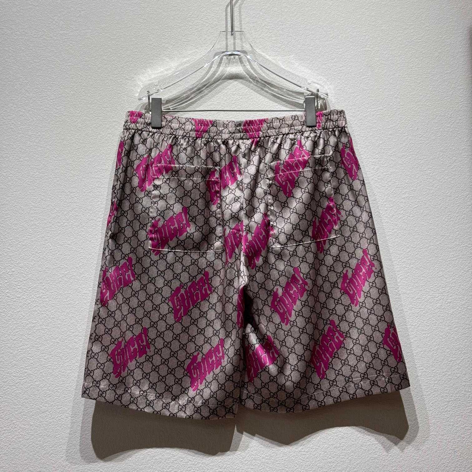 Gucci Printed Silk Twill Shorts - EUR FASHION