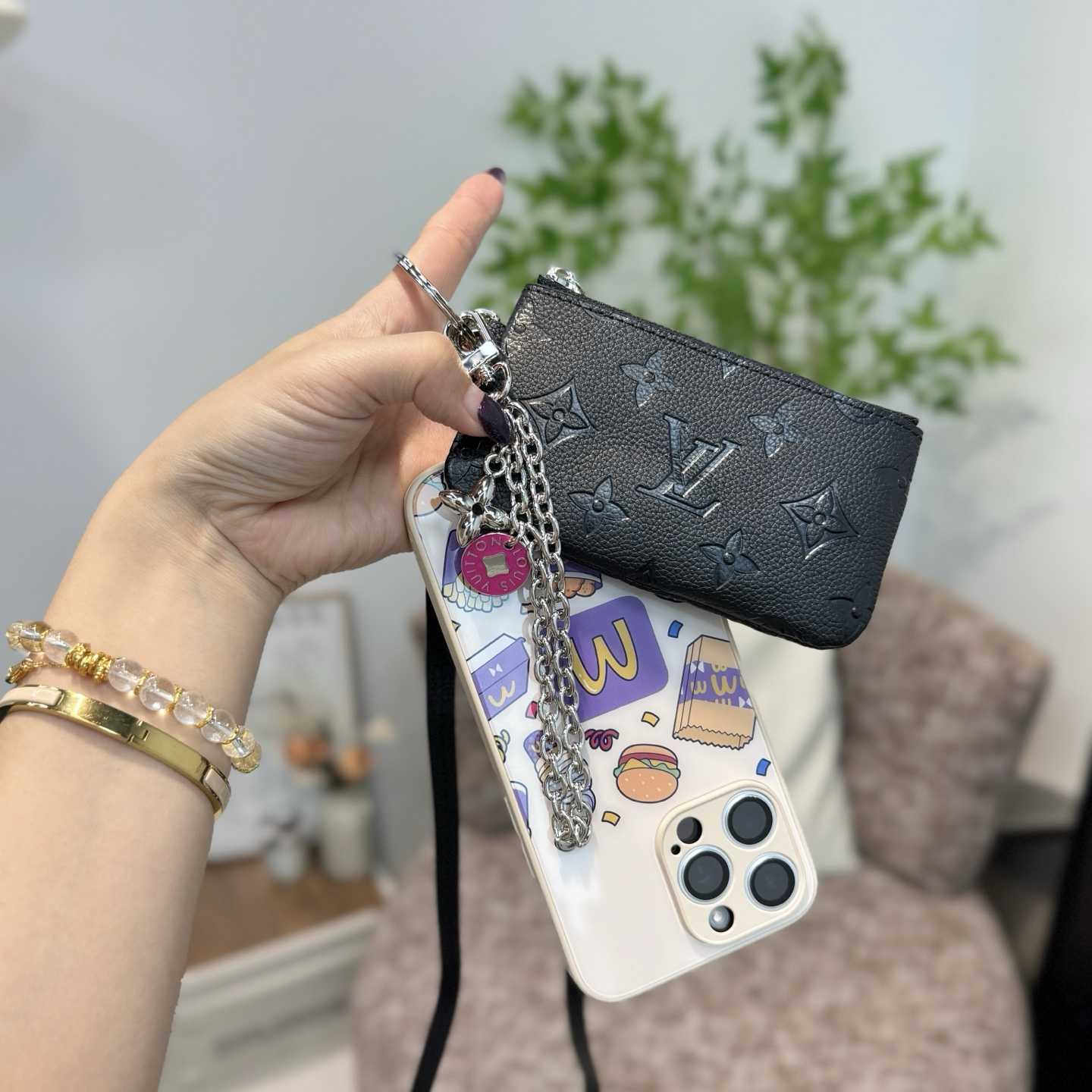 Louis Vuitton Monogram Phone Holder   - EUR FASHION