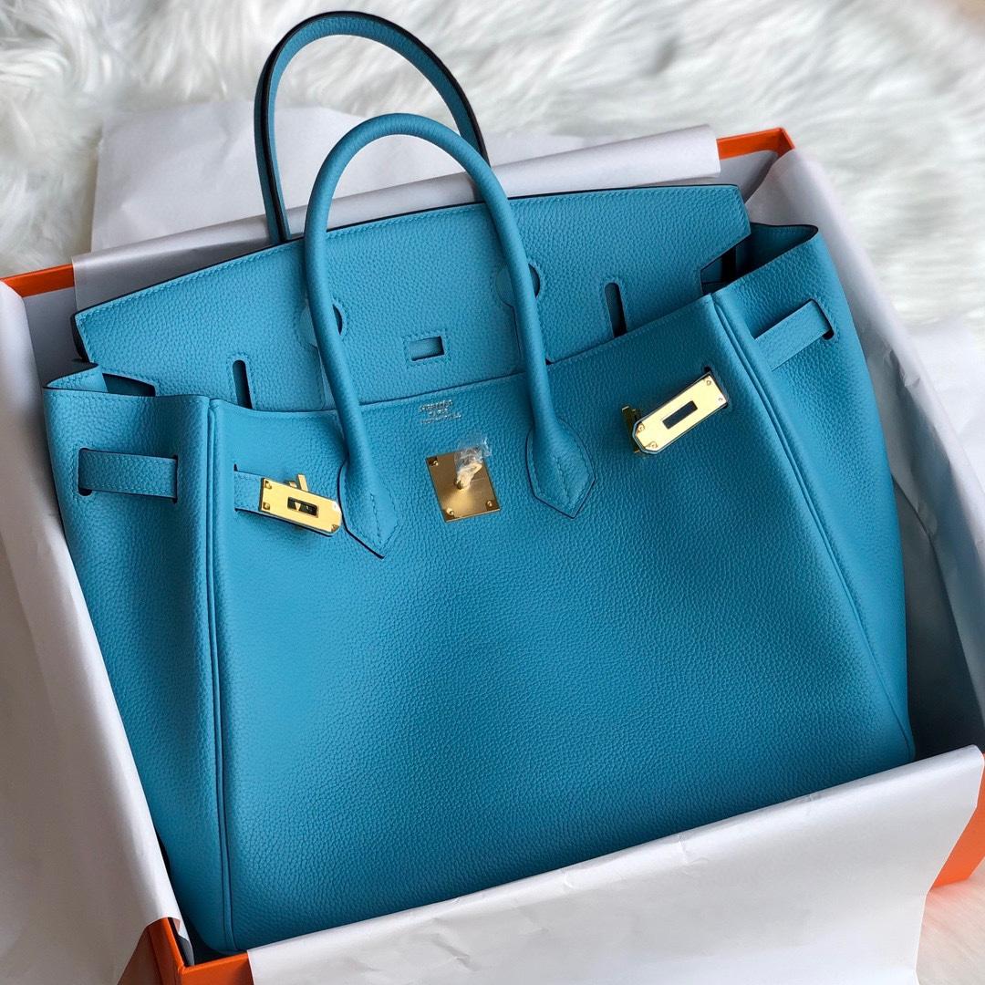 Hermès Blue Mallard Togo 25 cm Birkin Bag - EUR FASHION