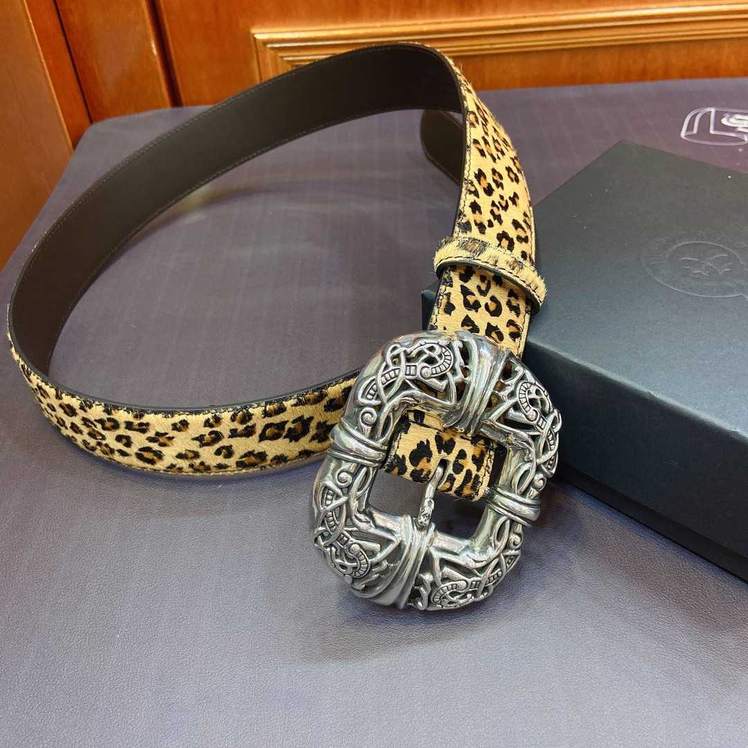 Chrome Hearts Leather Belt   - EUR FASHION