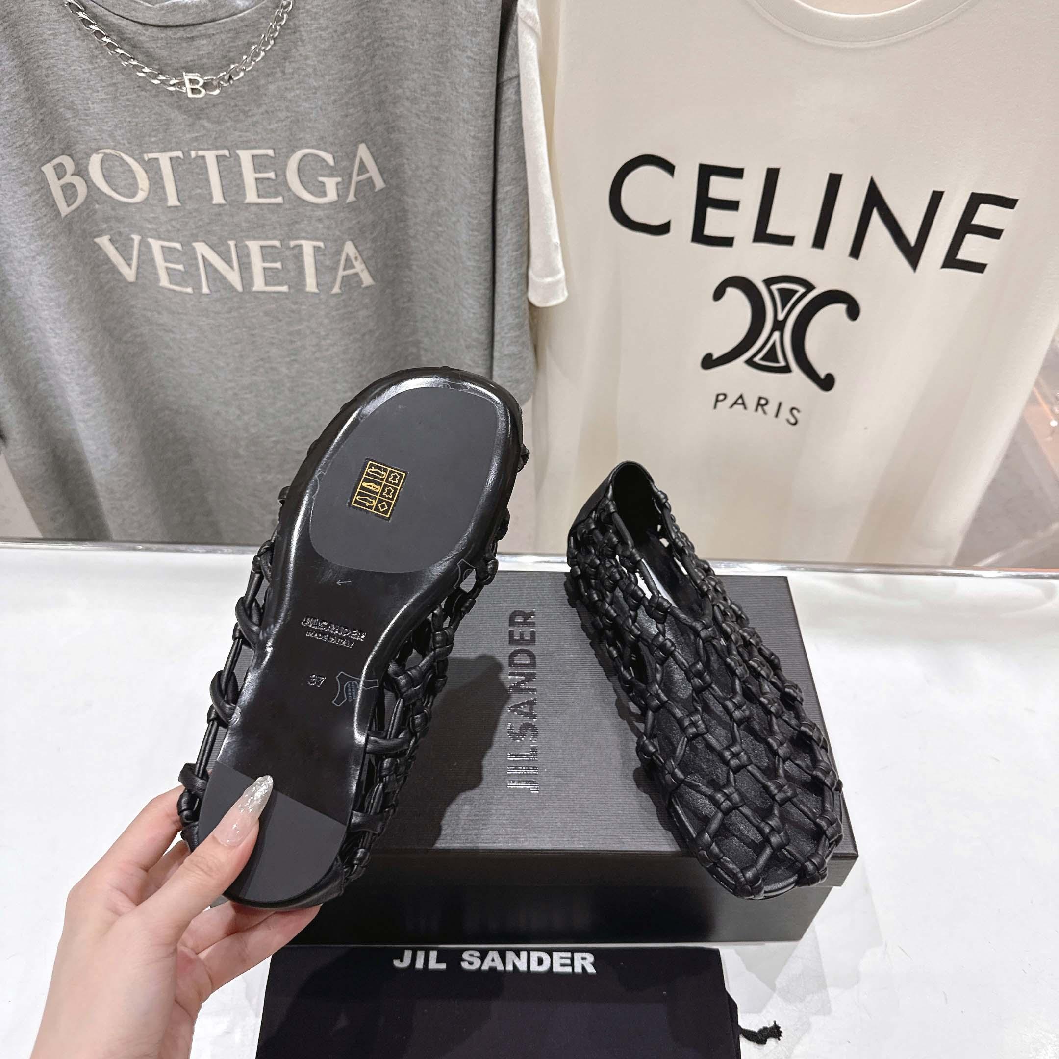 JIl Sander Knot-detail Ballet Flats - EUR FASHION