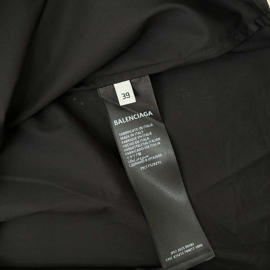 Balenciaga Workwear Short Sleeve Large Fit Shirt In Black - EUR FASHION