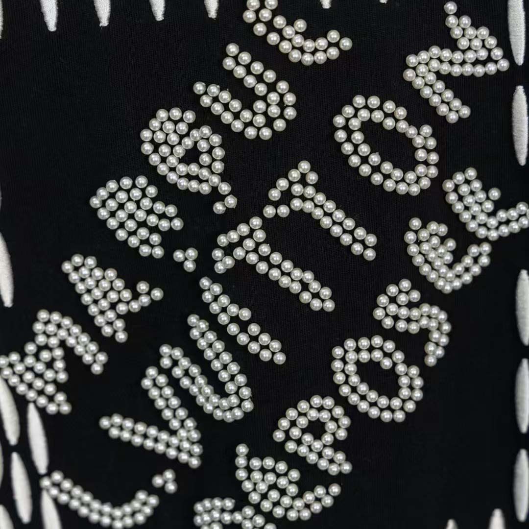 Louis Vuitton Embroidered Signature Cotton T-Shirt   1AFJFK - EUR FASHION