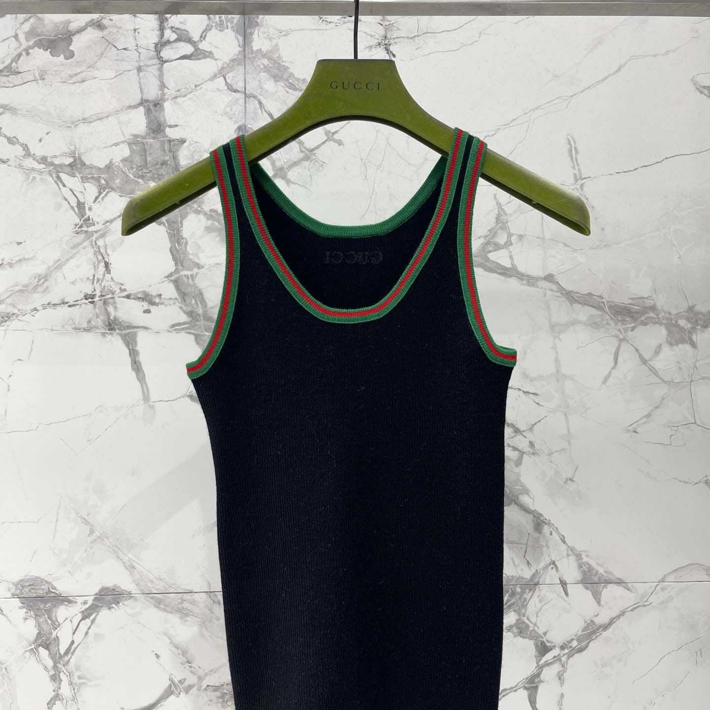 Gucci Cotton Rib Tank Top With Web - EUR FASHION