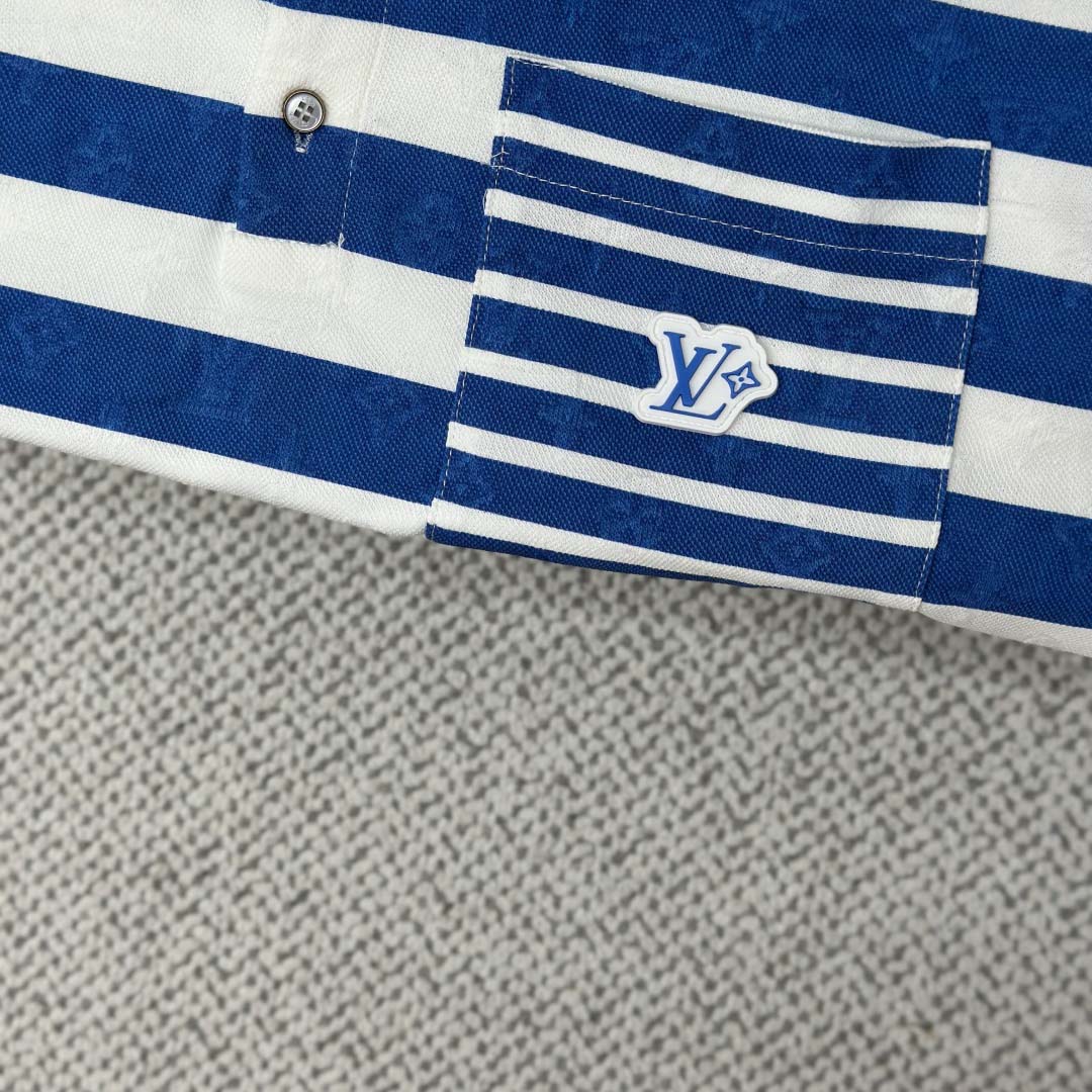 Louis Vuitton Monogram Striped Polo Shirt   1AHWB6 - EUR FASHION
