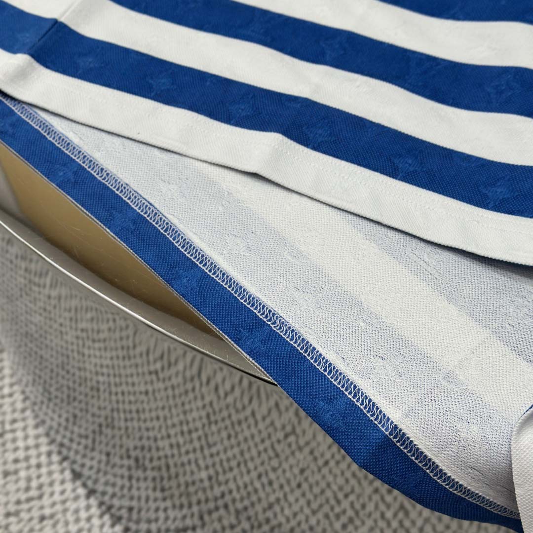 Louis Vuitton Monogram Striped Polo Shirt   1AHWB6 - EUR FASHION
