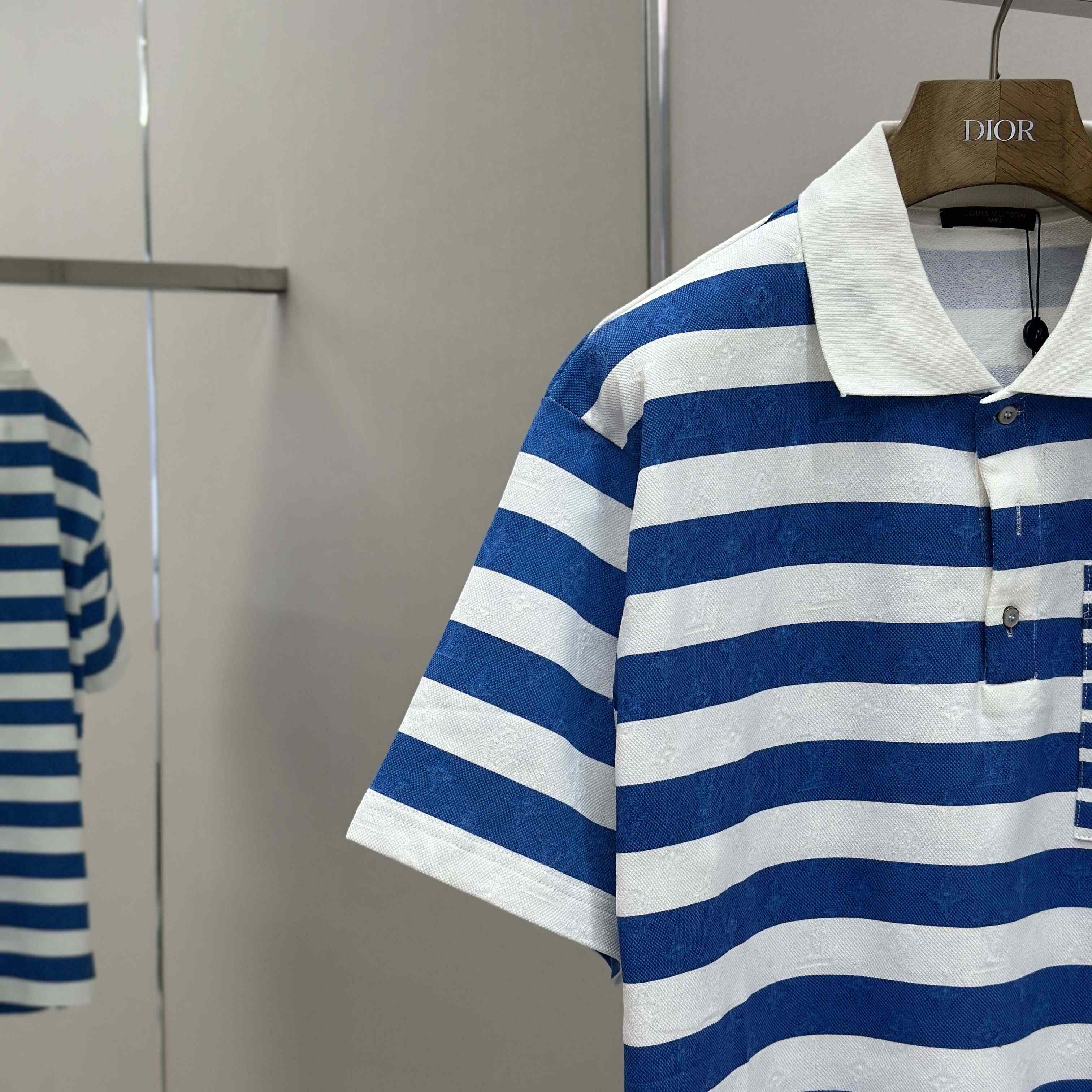 Louis Vuitton Monogram Striped Polo Shirt   1AHWB6 - EUR FASHION