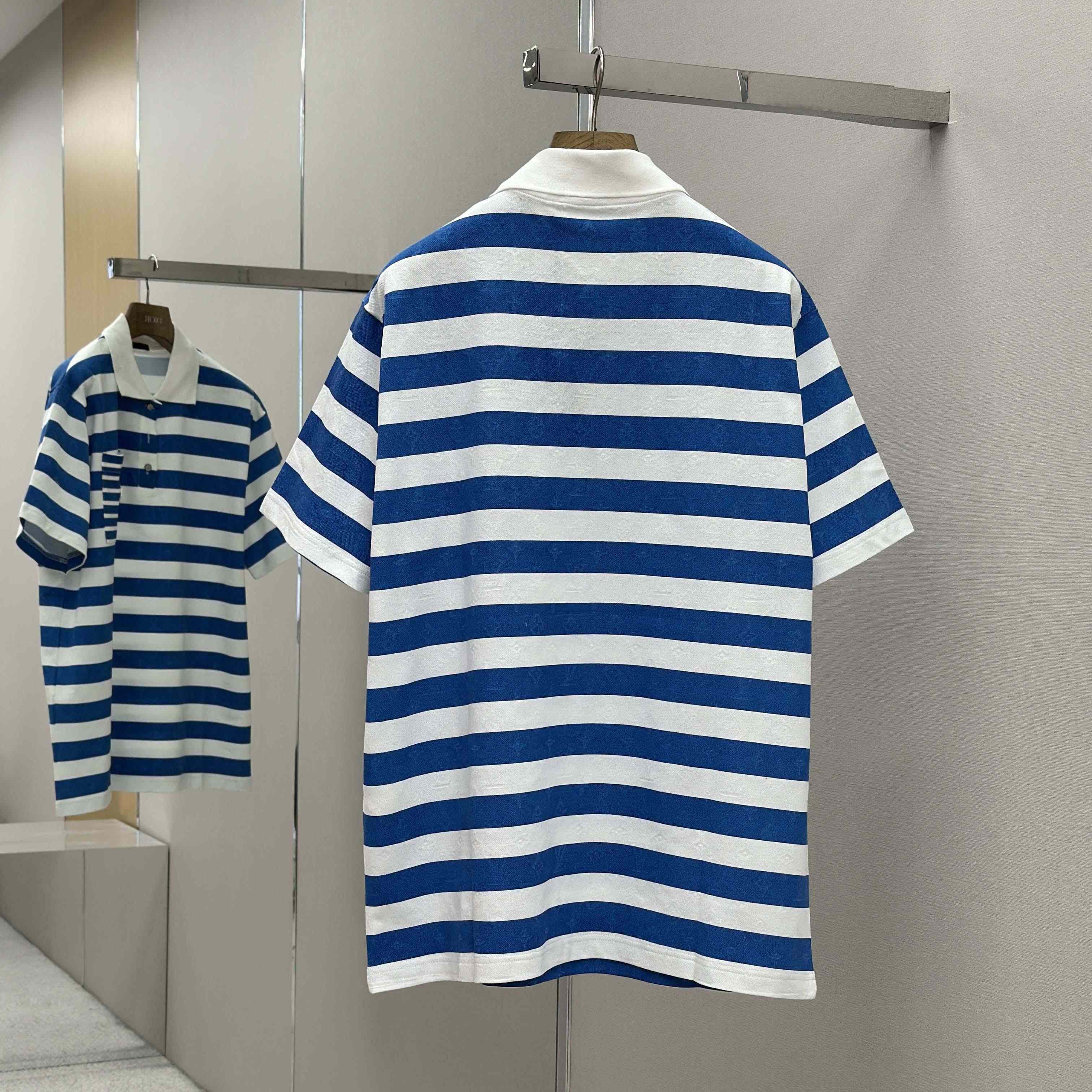Louis Vuitton Monogram Striped Polo Shirt   1AHWB6 - EUR FASHION