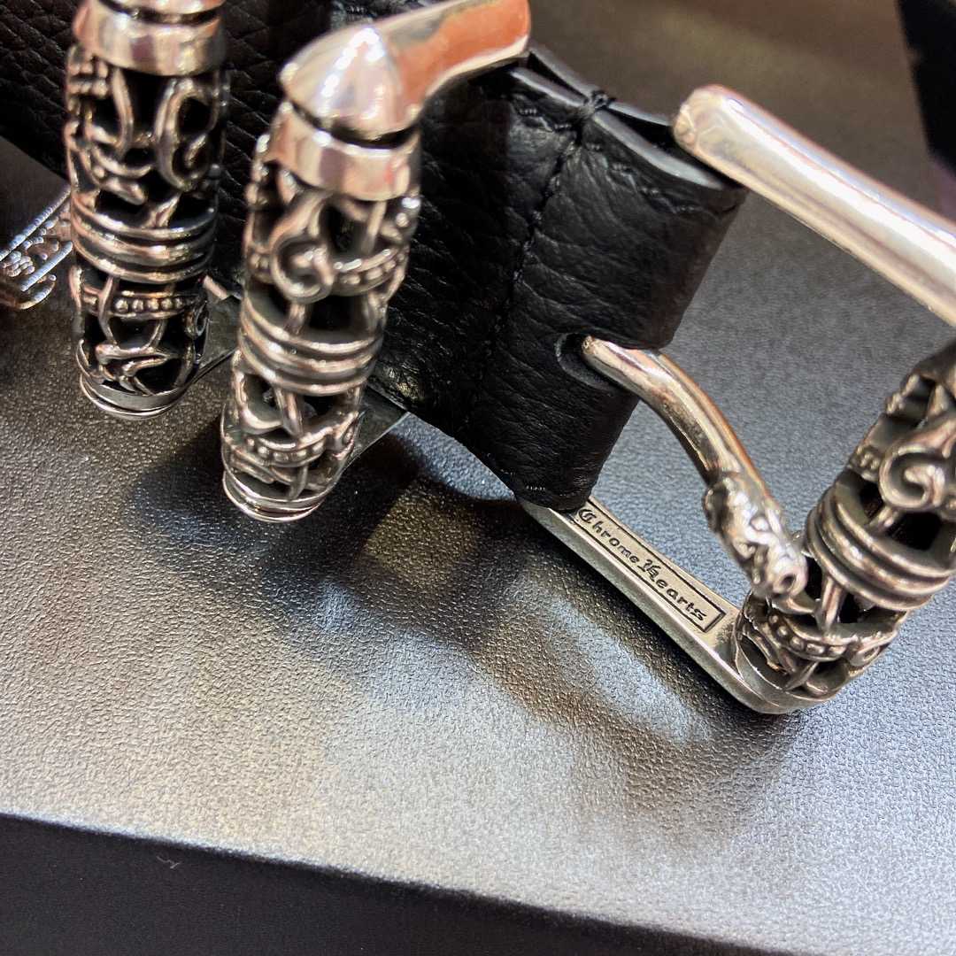 Chrome Hearts Leather Belt   - EUR FASHION